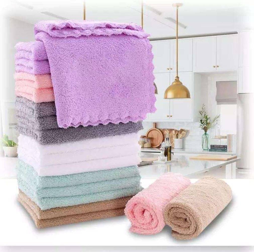     			Suraj Enterprises Pack of 6 Microfibre 351-400 -GSM Hand Towel ( Multicolor )