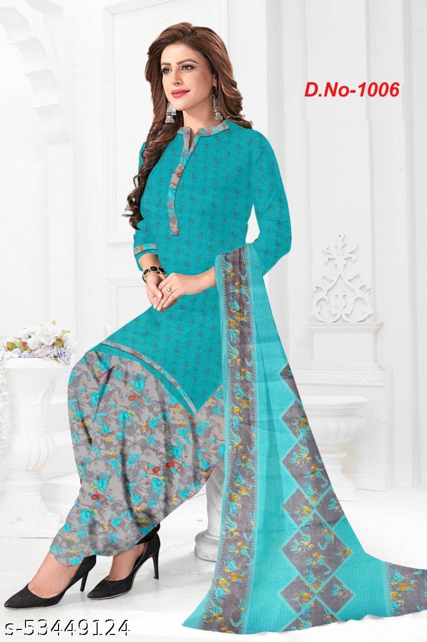ANNAPURNA CREATION Unstitched Crepe Printed Dress Material - Light Blue ( Pack of 1 ) ANNAPURNA CREATION Unstitched Crepe Printed Dress Material - Light Blue ( Pack of 1 )