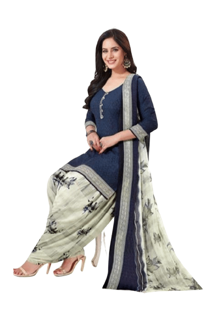 ANNAPURNA CREATION Unstitched Crepe Self Design Dress Material - Dark Blue ( Pack of 1 ) ANNAPURNA CREATION Unstitched Crepe Self Design Dress Material - Dark Blue ( Pack of 1 )