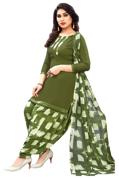 ANNAPURNA CREATION Unstitched Crepe Solid Dress Material - Olive ( Pack of 1 ) ANNAPURNA CREATION Unstitched Crepe Solid Dress Material - Olive ( Pack of 1 )