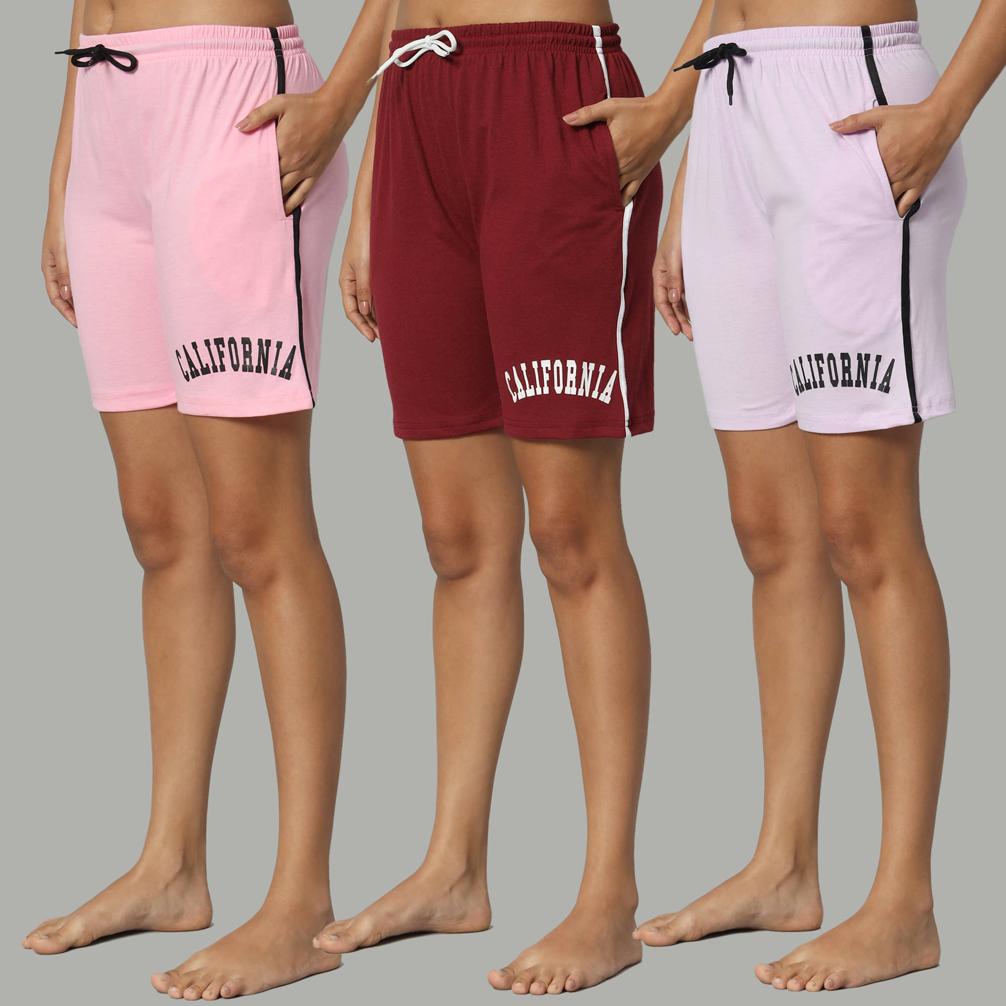     			DUCOHIVE Cotton Blend Bermuda - Multicolor 5 Pack of 3