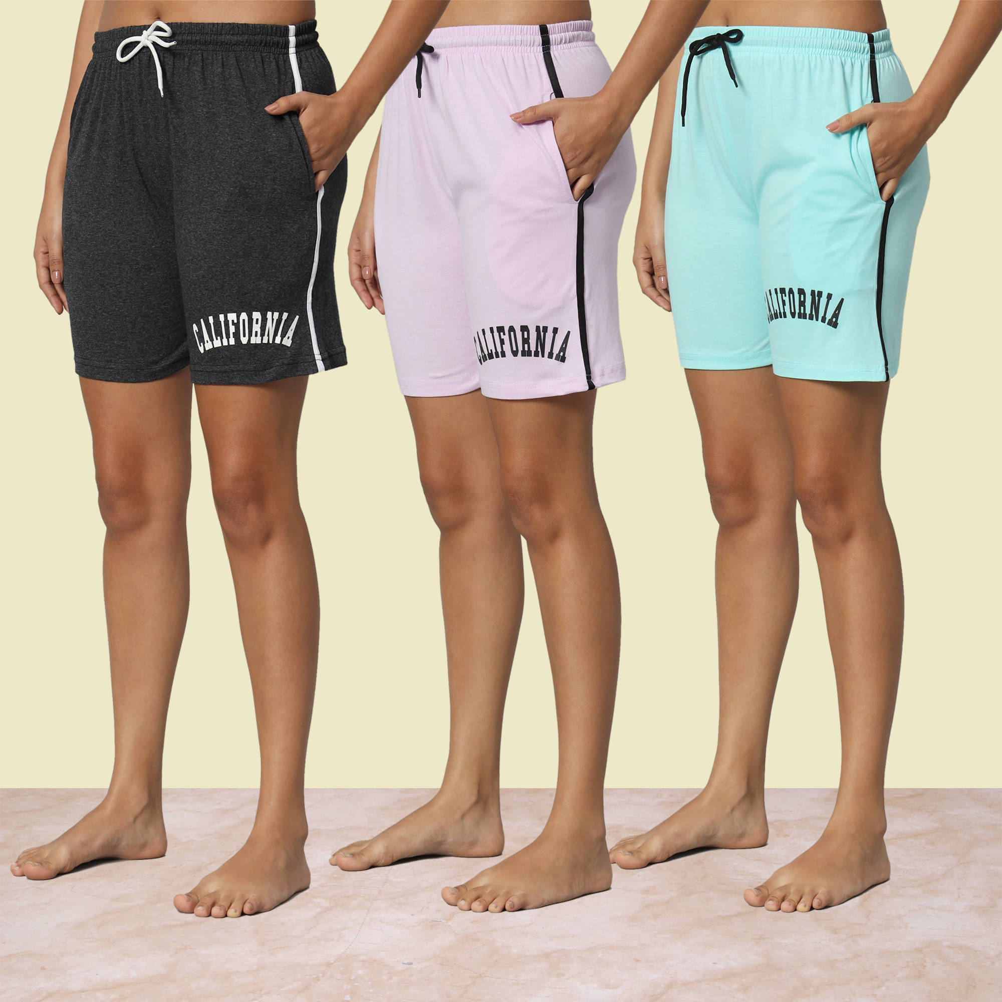     			DUCOHIVE Cotton Blend Bermuda - Multicolor 13 Pack of 3