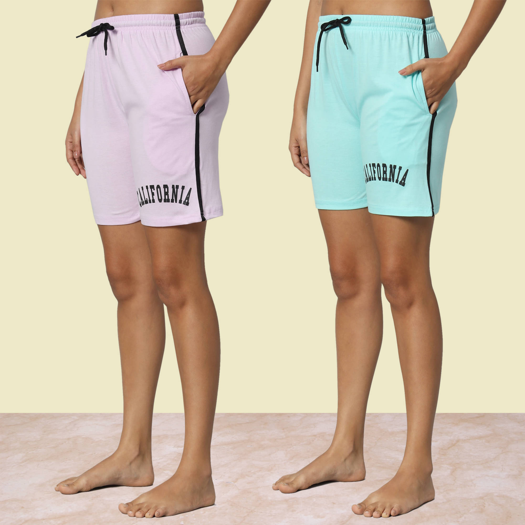     			DUCOHIVE Cotton Blend Bermuda - Multicolor 3 Pack of 2