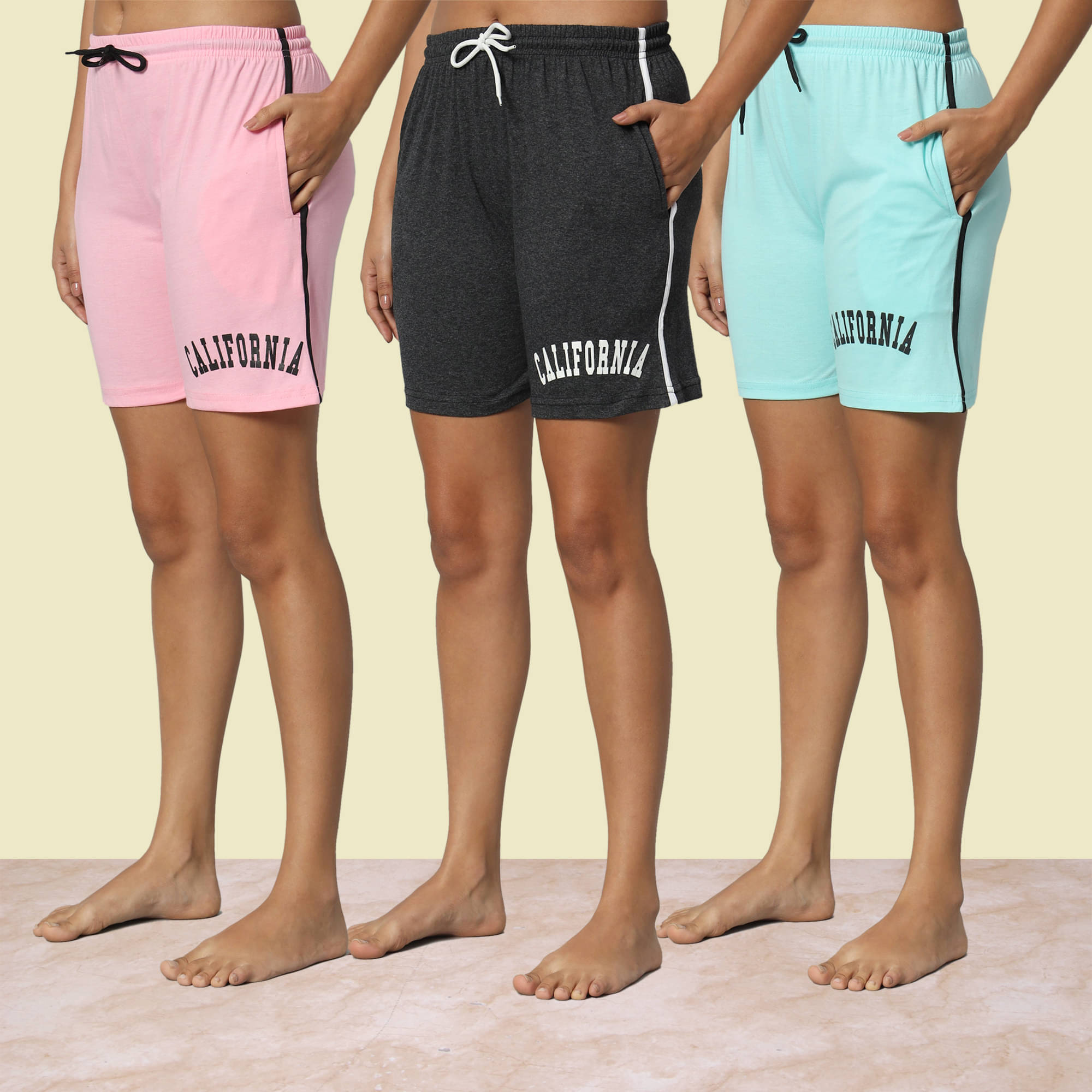     			DUCOHIVE Cotton Blend Bermuda - Multicolor 9 Pack of 3