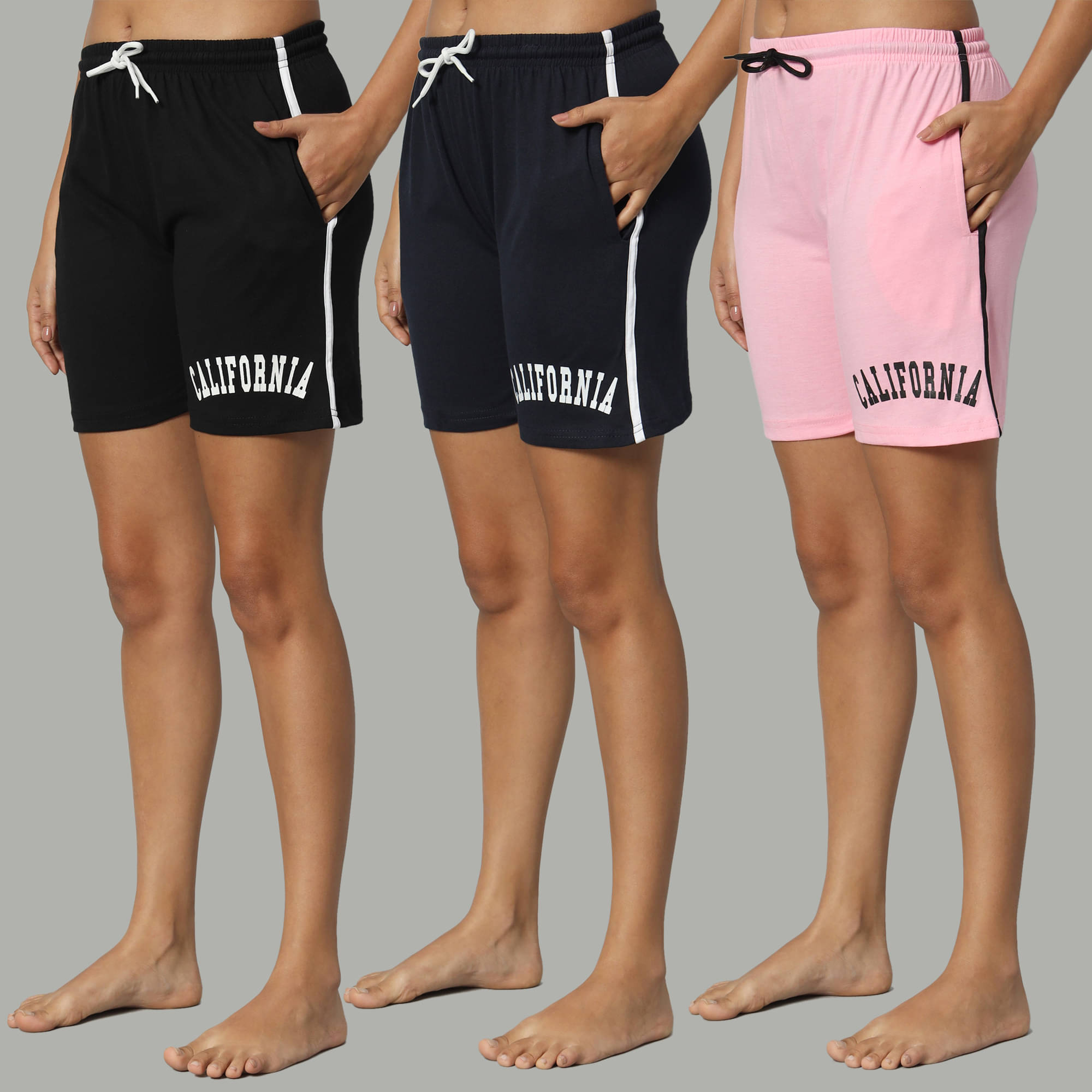     			DUCOHIVE Cotton Blend Bermuda - Multicolor 7 Pack of 3