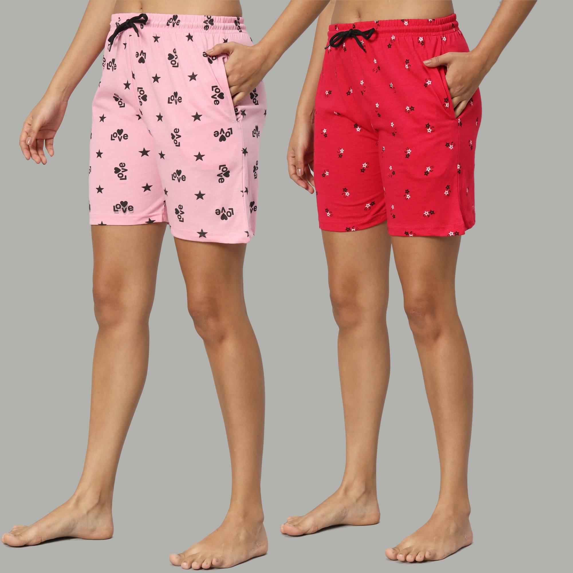     			DUCOHIVE Cotton Blend Bermuda - Multicolor 3 Pack of 2