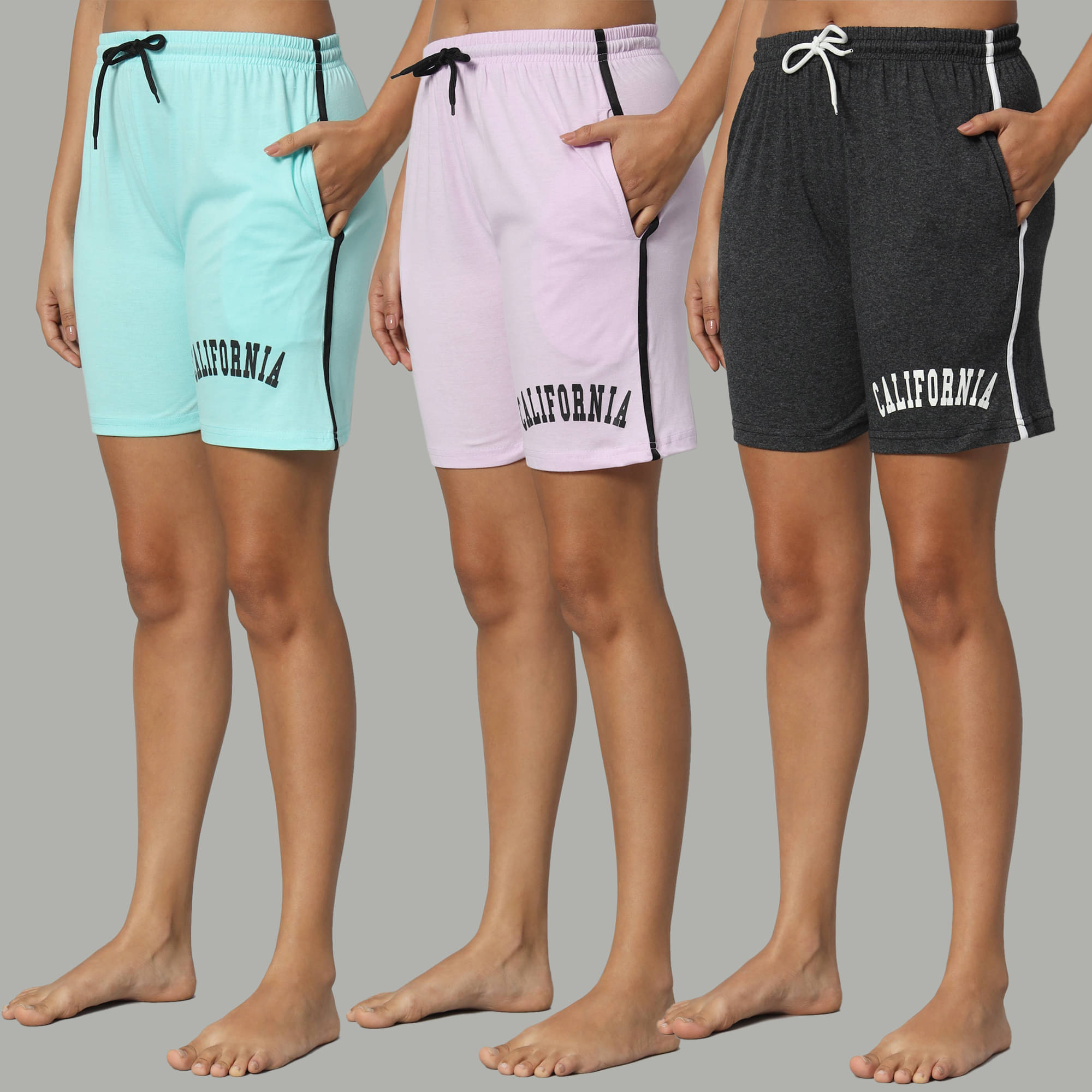     			DUCOHIVE Cotton Blend Bermuda - Multicolor 4 Pack of 3