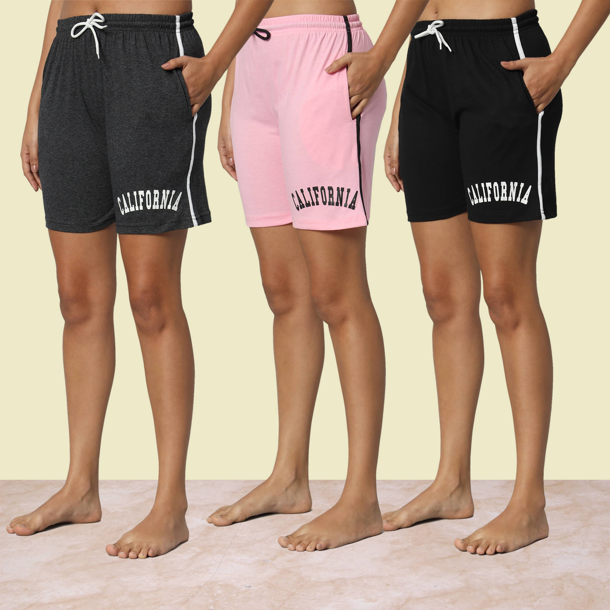     			DUCOHIVE Cotton Blend Bermuda - Multicolor 6 Pack of 3
