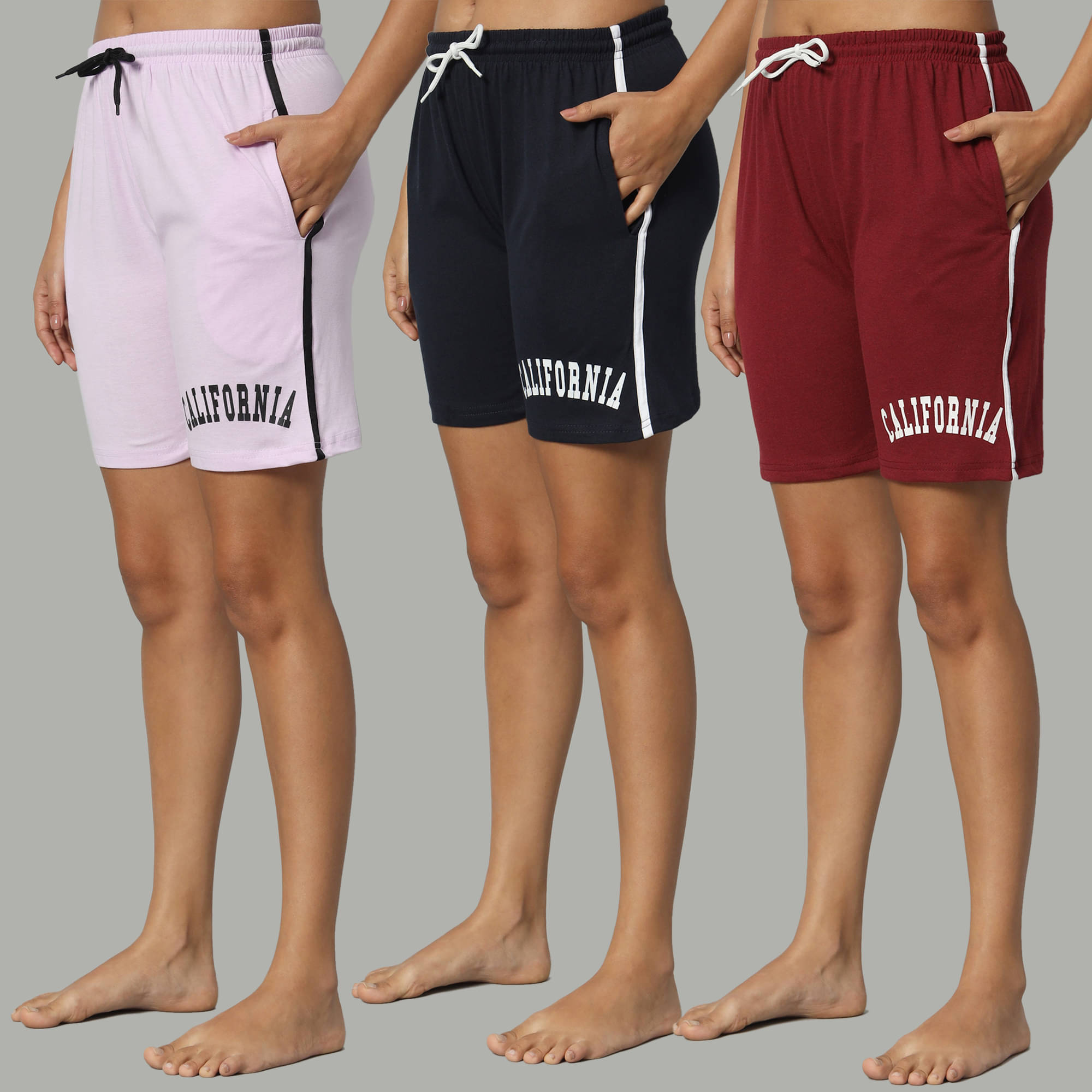     			DUCOHIVE Cotton Blend Bermuda - Multicolor 6 Pack of 3