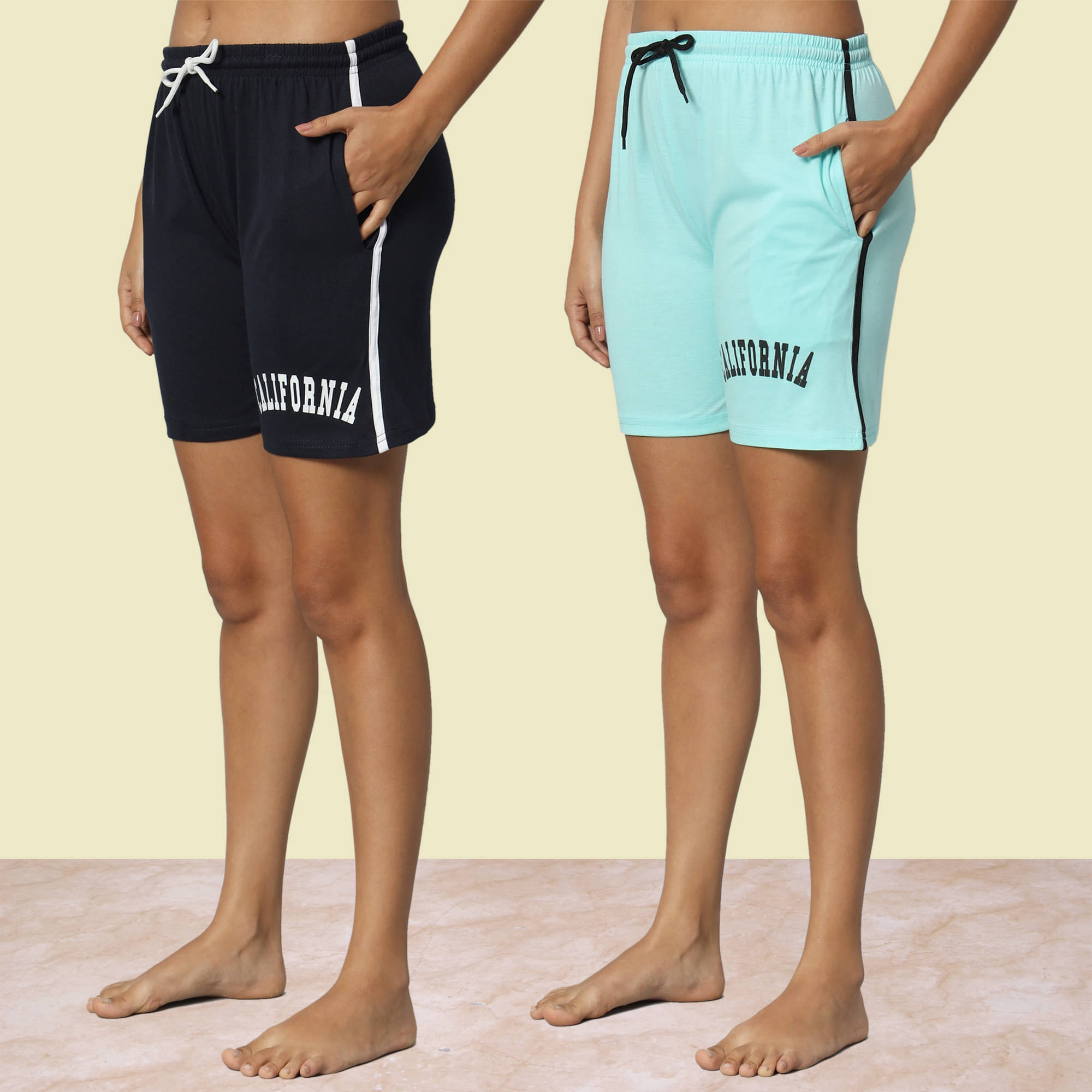     			DUCOHIVE Cotton Blend Bermuda - Multicolor 6 Pack of 2