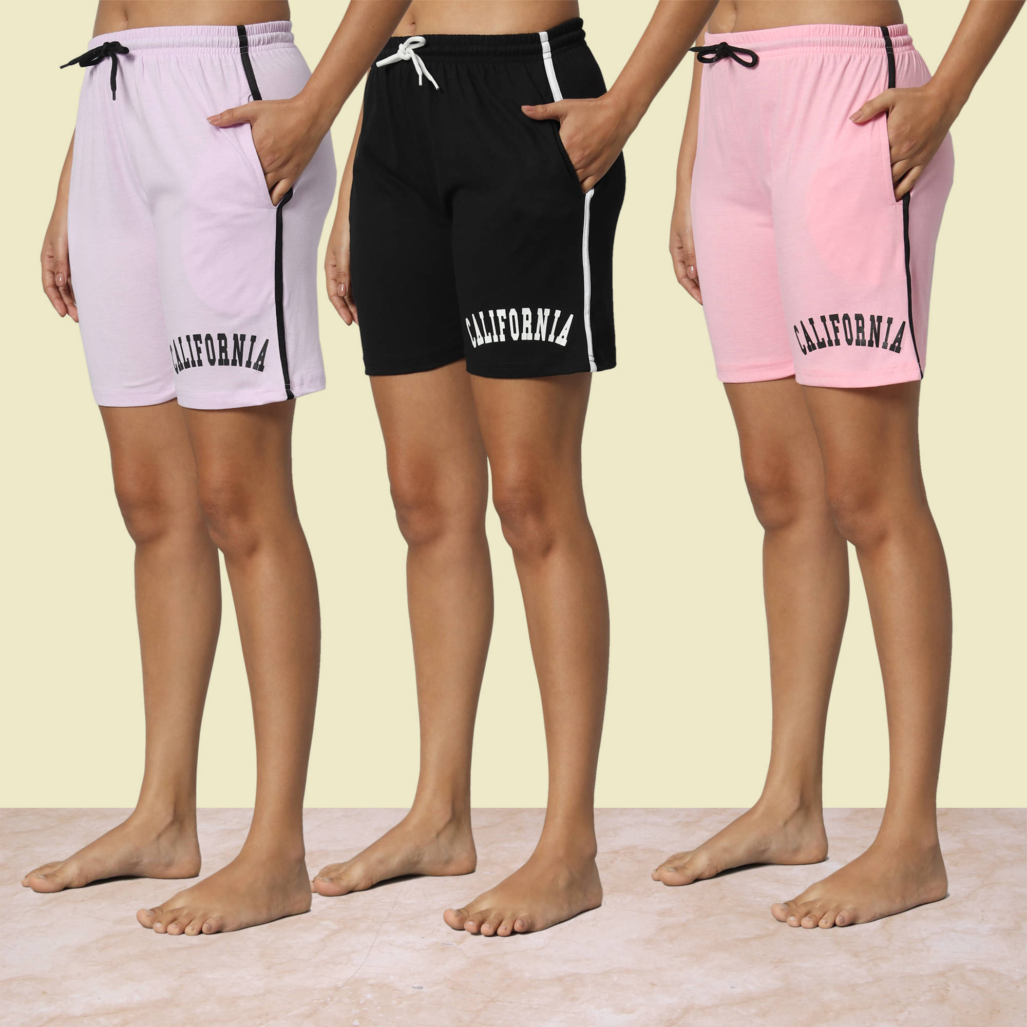     			DUCOHIVE Cotton Blend Bermuda - Multicolor 8 Pack of 3