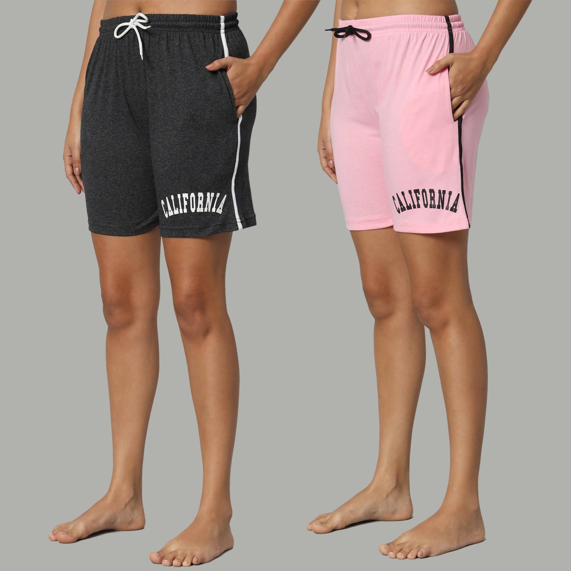     			DUCOHIVE Cotton Blend Bermuda - Multicolor 2 Pack of 2