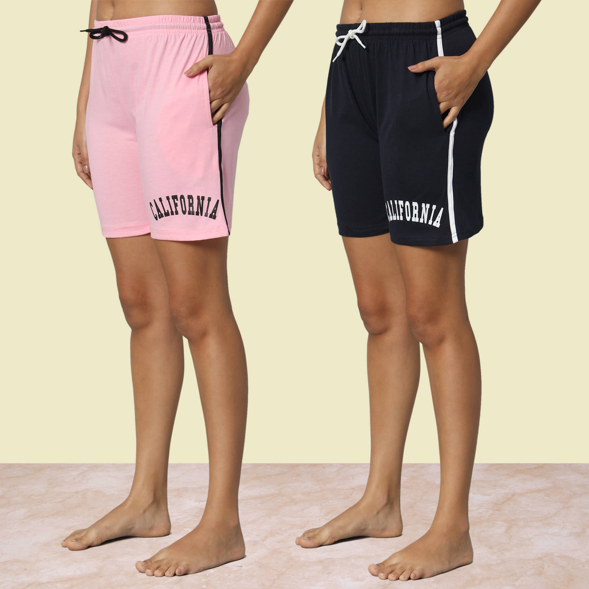     			DUCOHIVE Cotton Blend Bermuda - Multicolor 8 Pack of 2