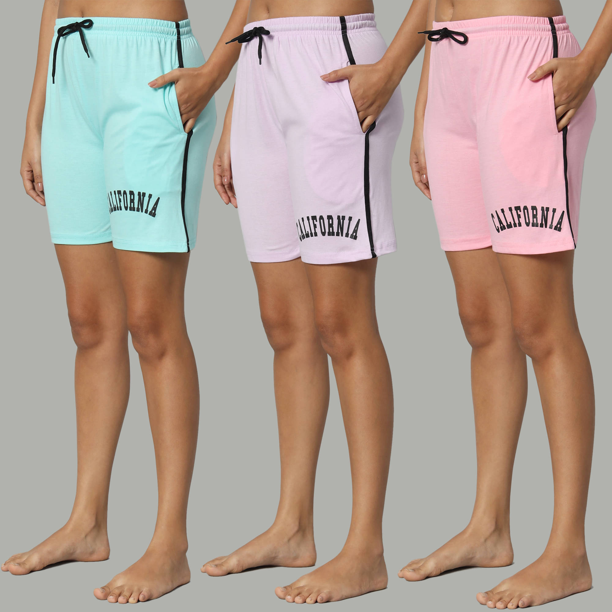     			DUCOHIVE Cotton Blend Bermuda - Multicolor 13 Pack of 3