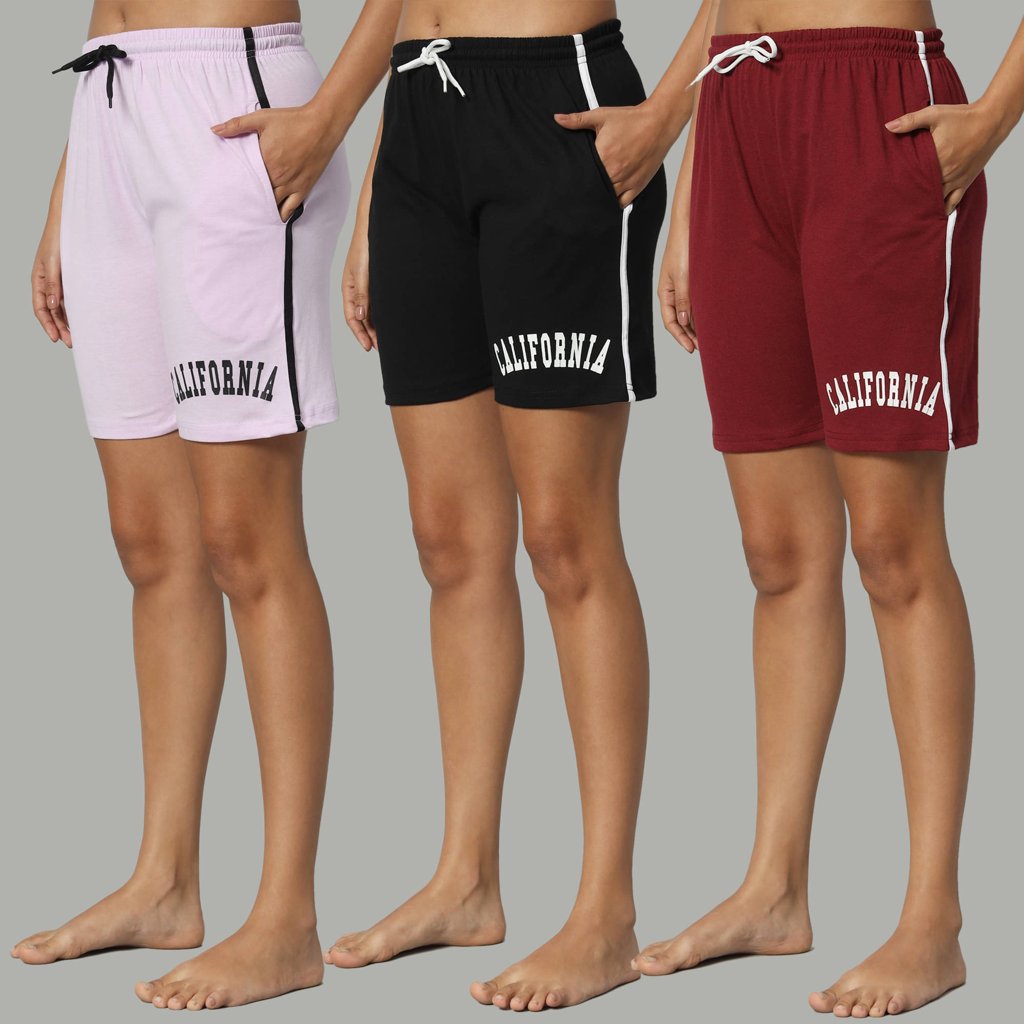    			DUCOHIVE Cotton Blend Bermuda - Multicolor 6 Pack of 3