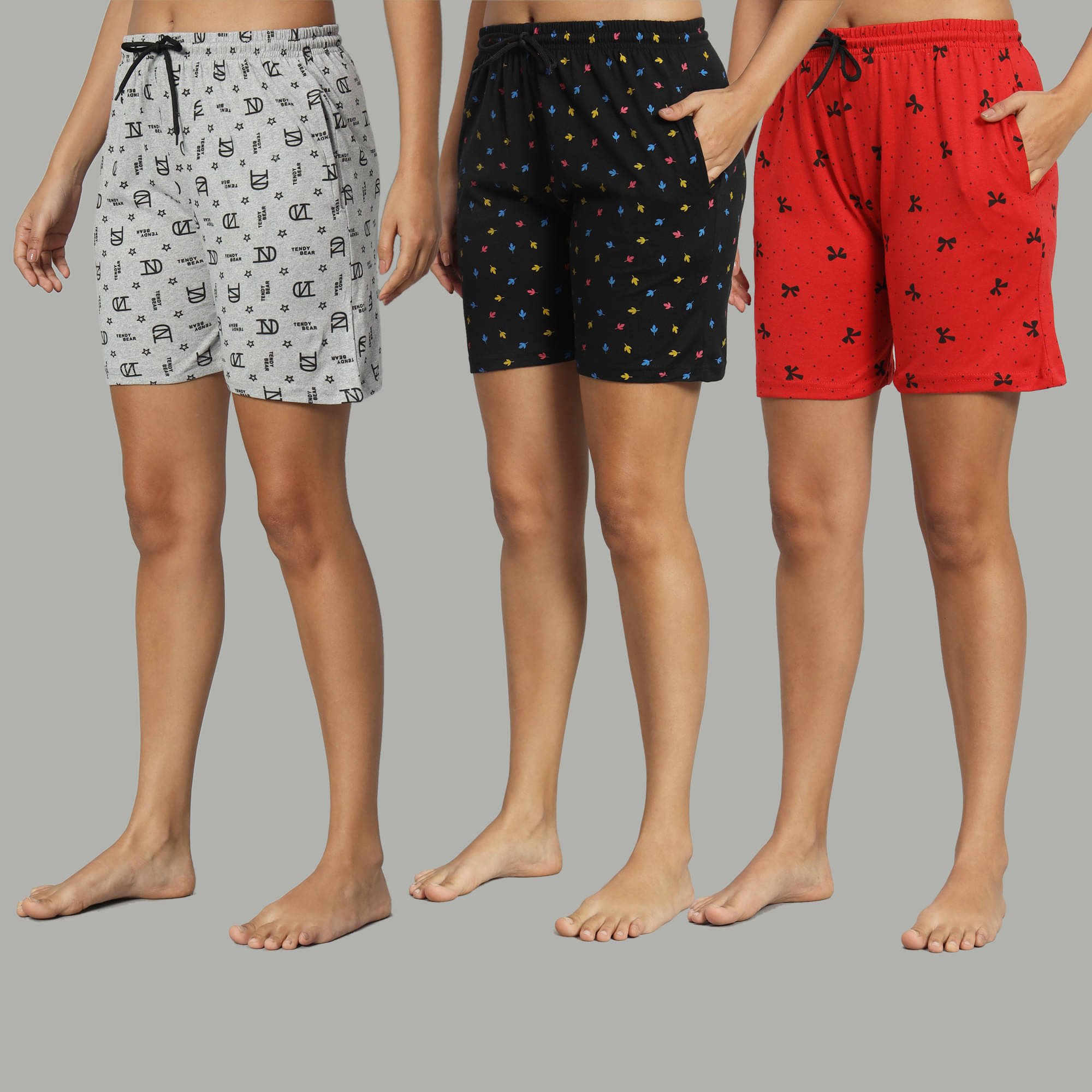     			DUCOHIVE Cotton Blend Bermuda - Multicolor 11 Pack of 3