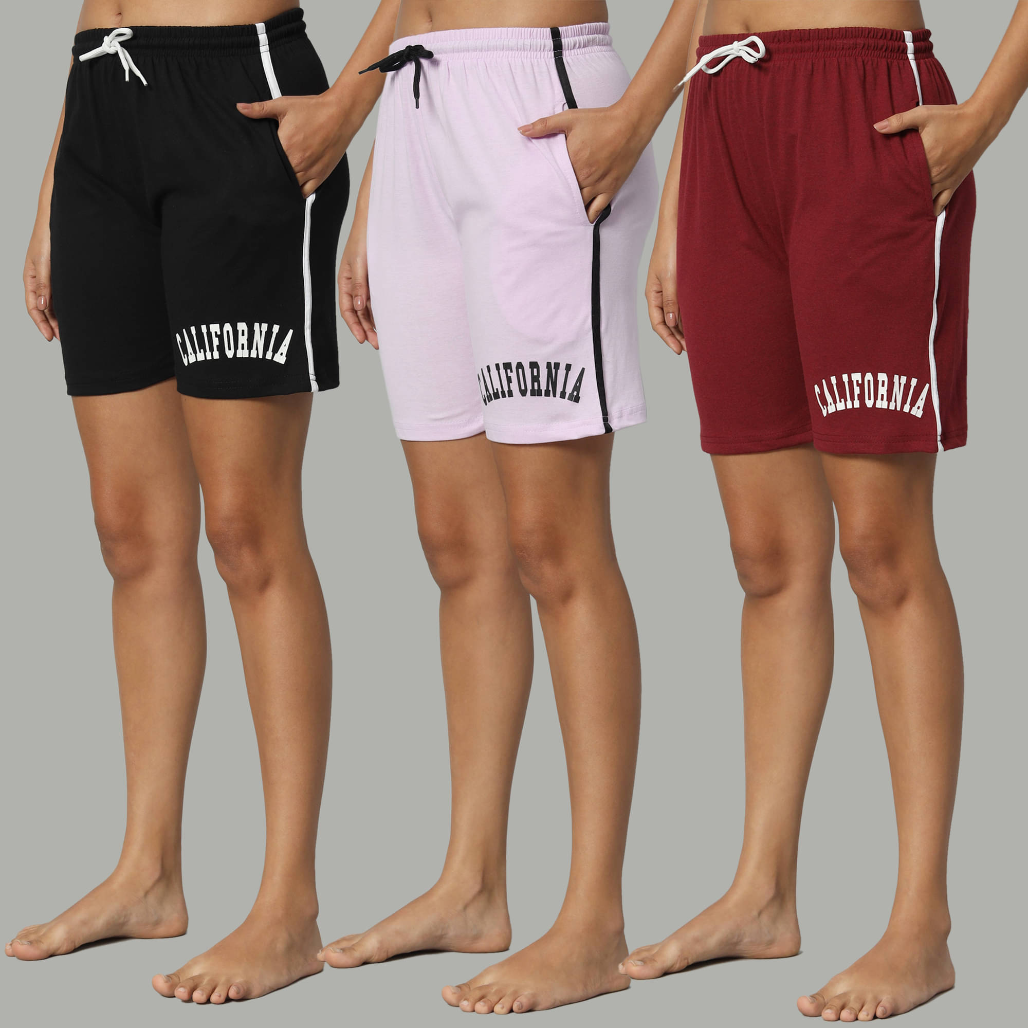     			DUCOHIVE Cotton Blend Bermuda - Multicolor 7 Pack of 3