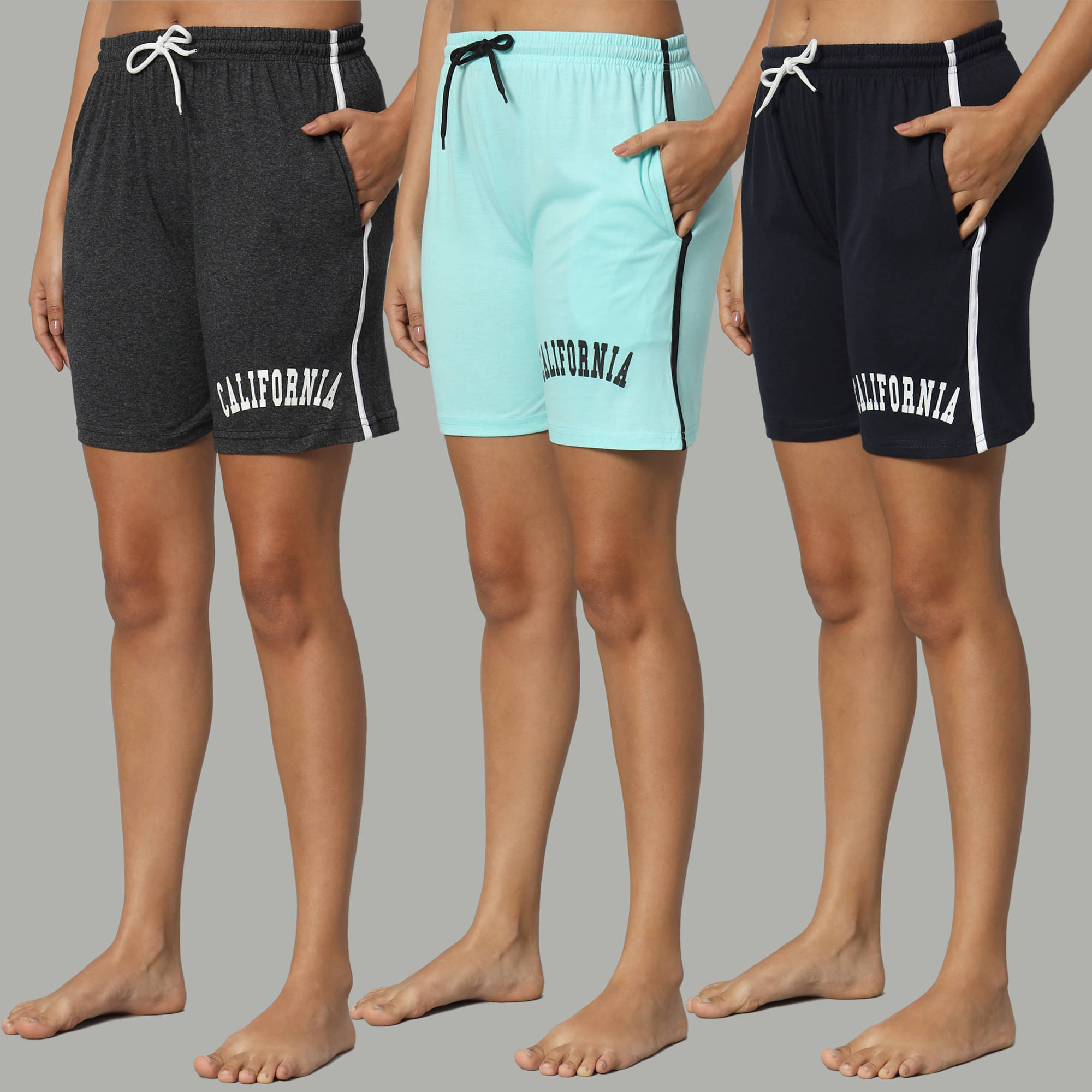     			DUCOHIVE Cotton Blend Bermuda - Multicolor 7 Pack of 3