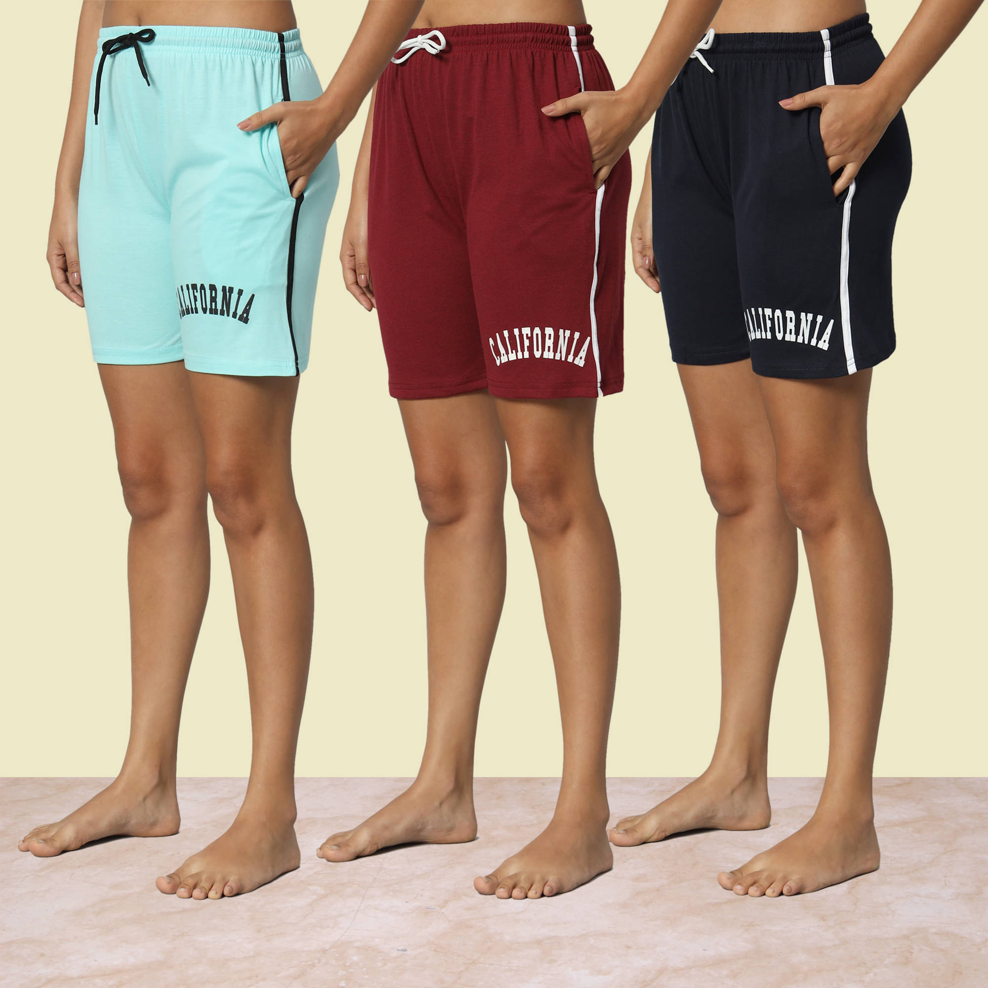     			DUCOHIVE Cotton Blend Bermuda - Multicolor 11 Pack of 3