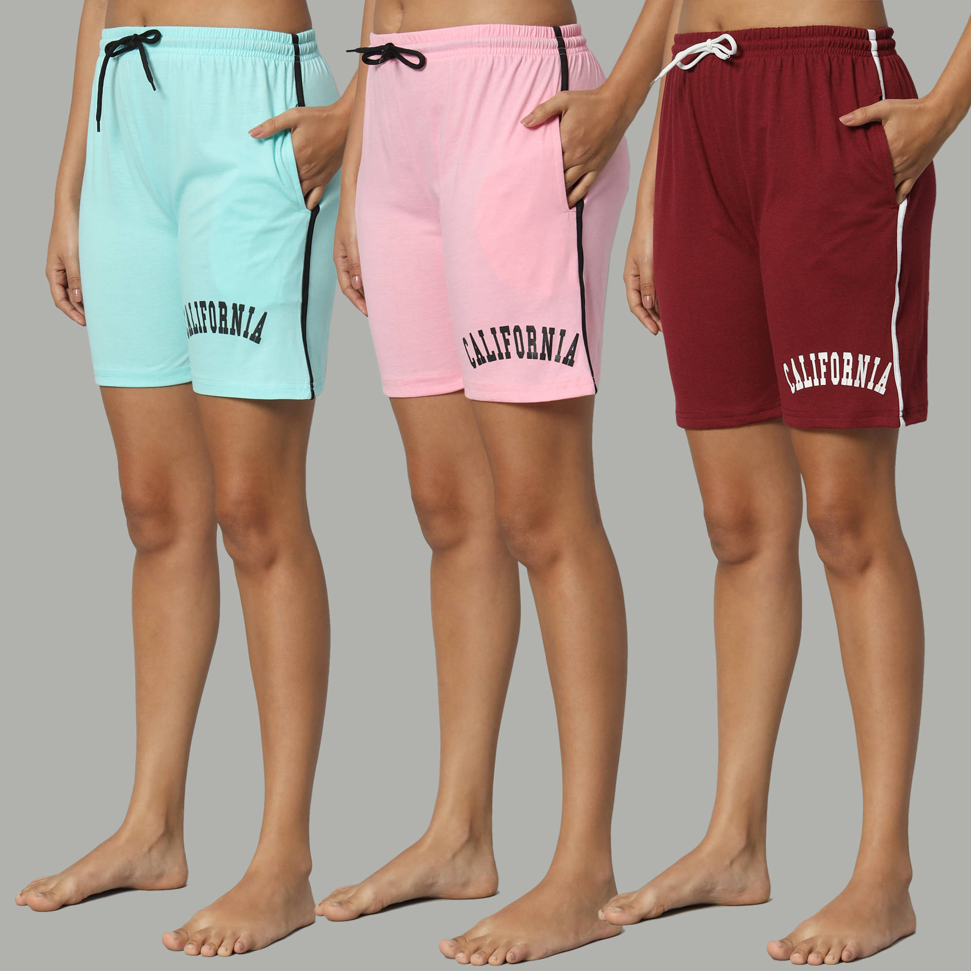     			DUCOHIVE Cotton Blend Bermuda - Multicolor 4 Pack of 3