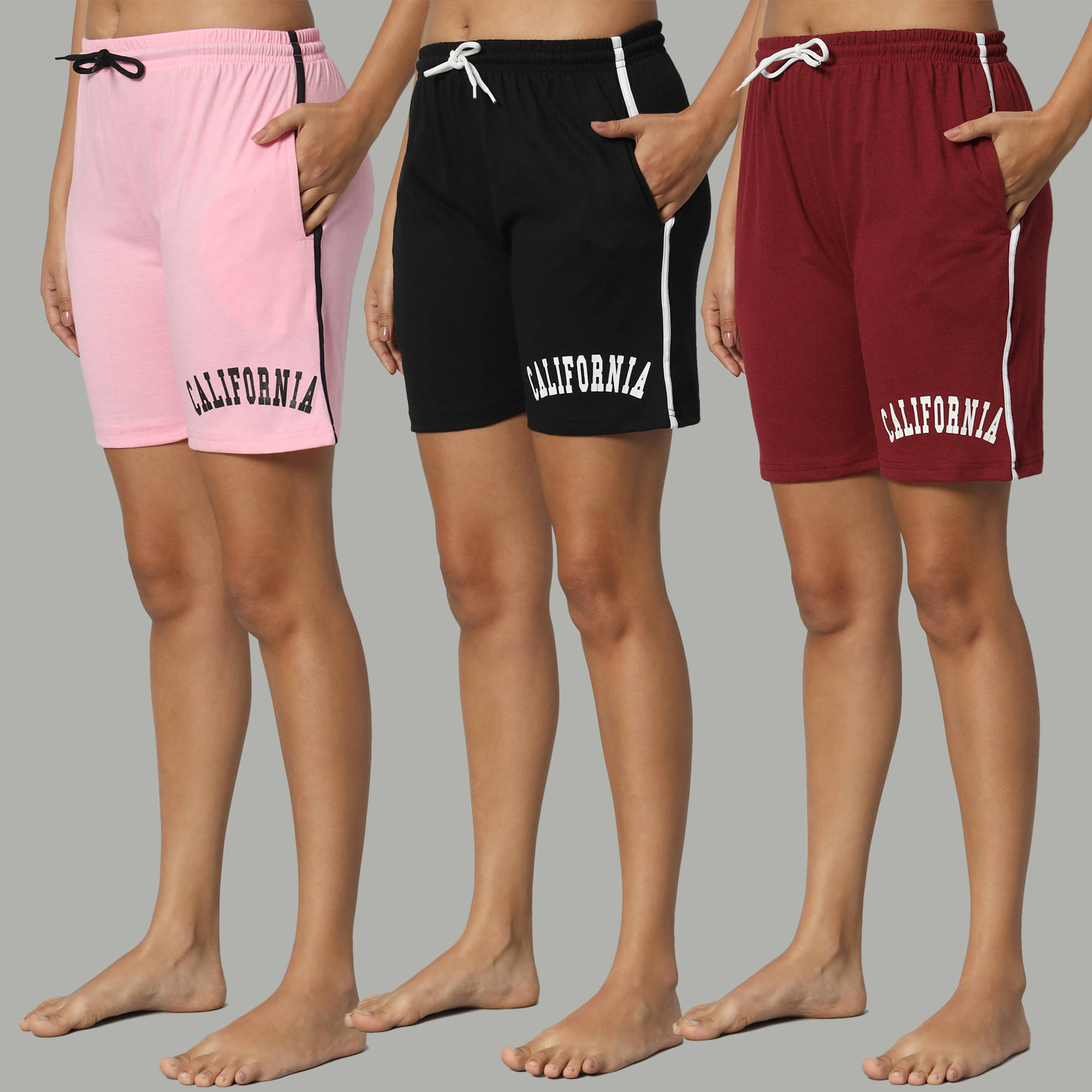     			DUCOHIVE Cotton Blend Bermuda - Multicolor 7 Pack of 3