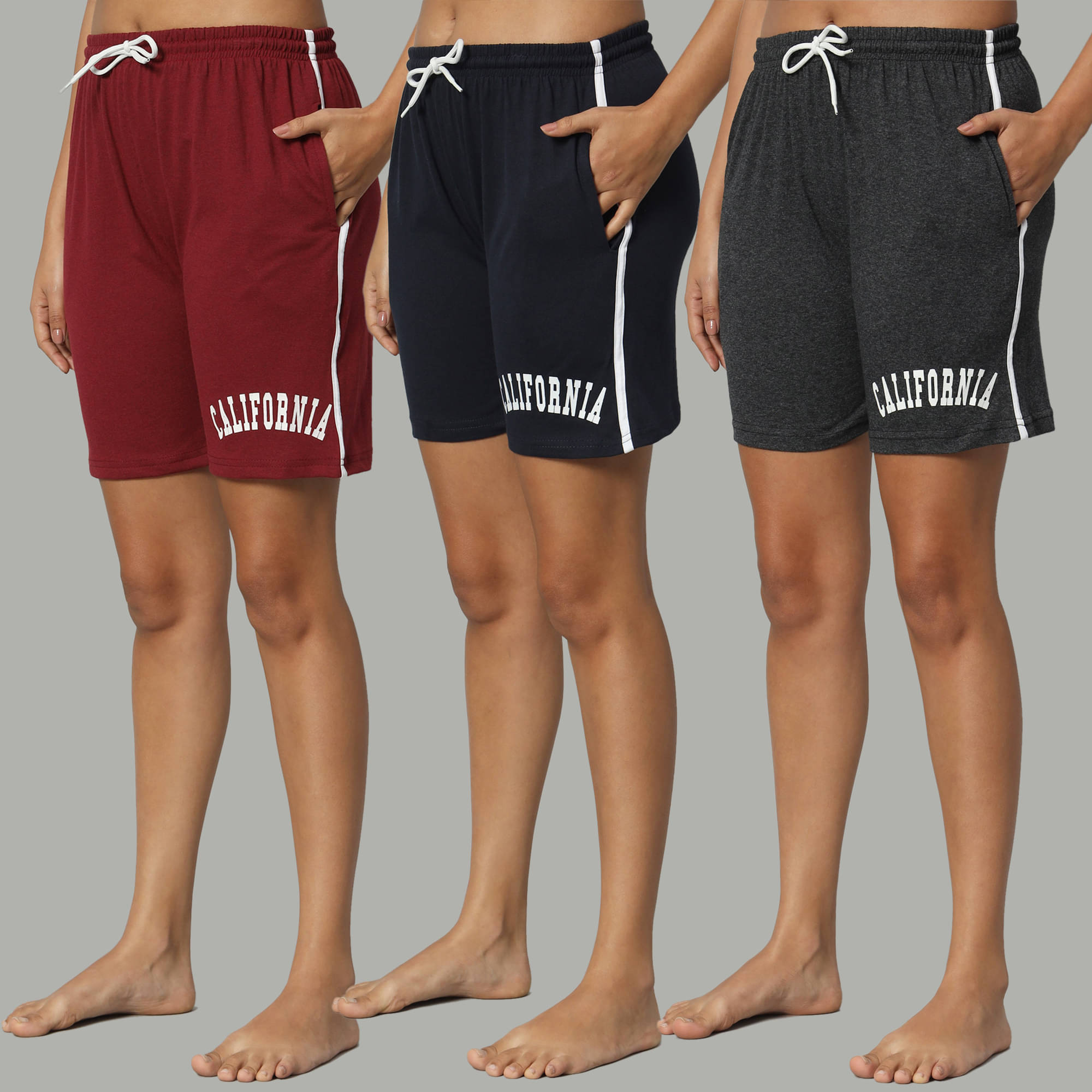    			DUCOHIVE Cotton Blend Bermuda - Multicolor 4 Pack of 3