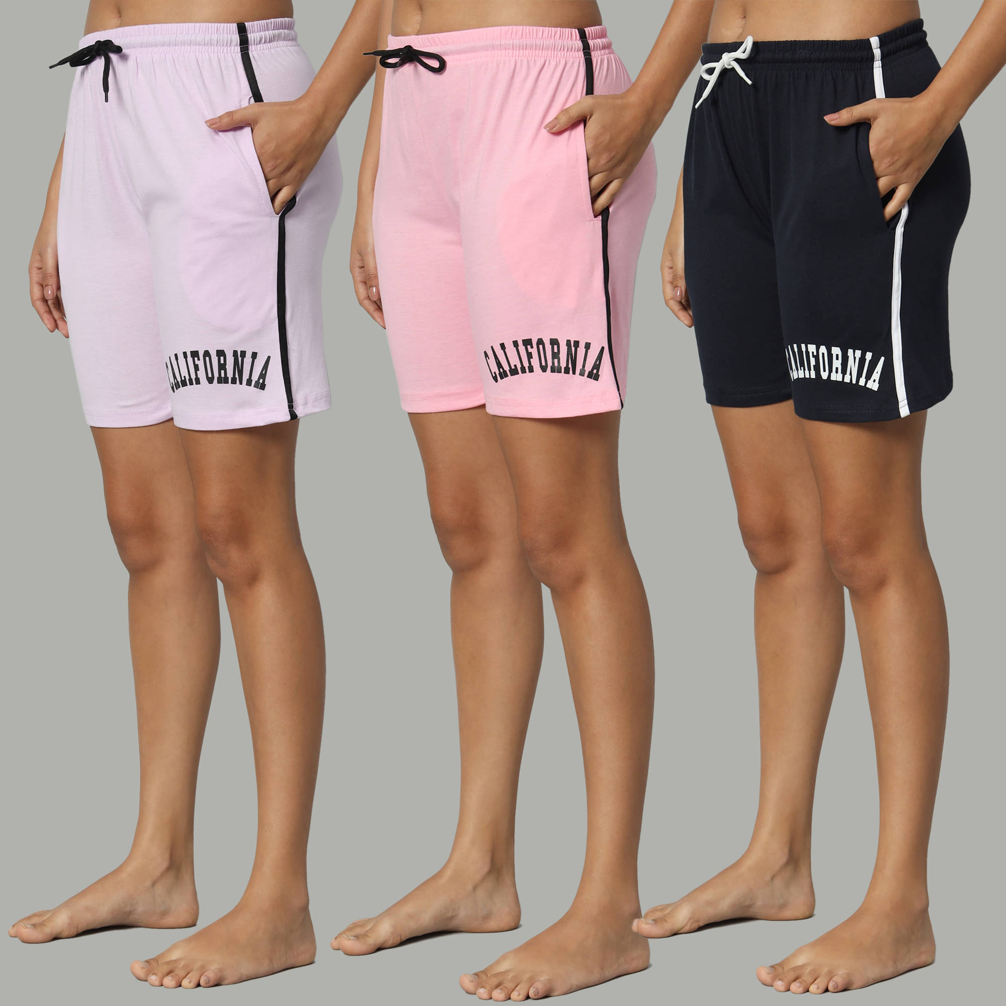     			DUCOHIVE Cotton Blend Bermuda - Multicolor 7 Pack of 3