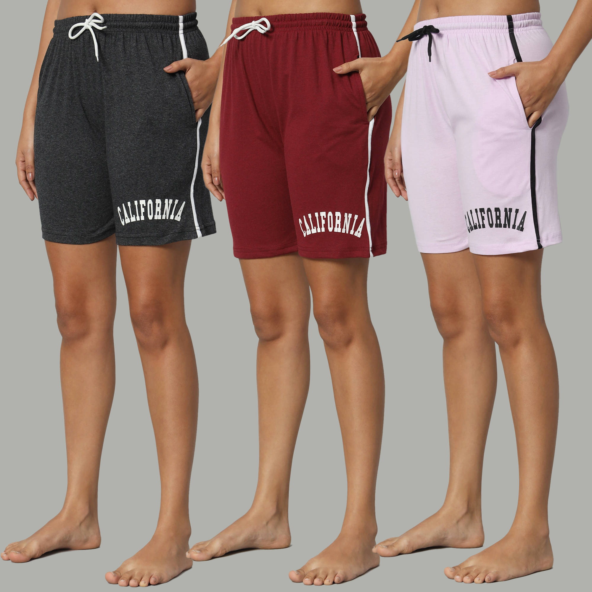     			DUCOHIVE Cotton Blend Bermuda - Multicolor 6 Pack of 3