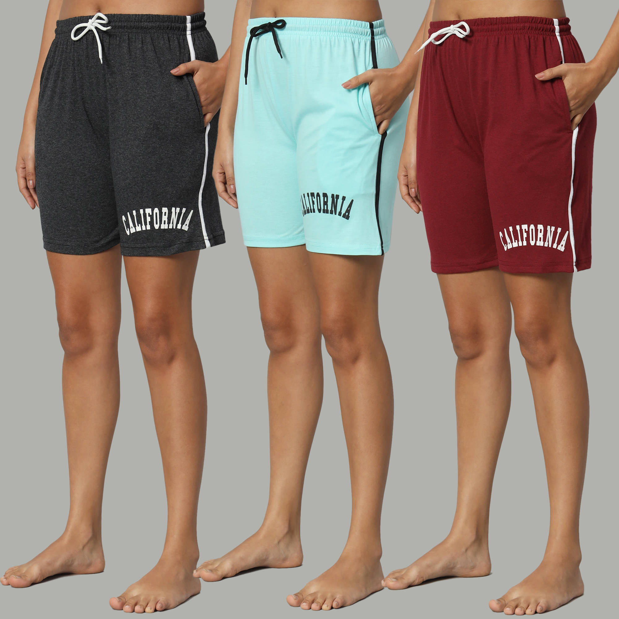     			DUCOHIVE Cotton Blend Bermuda - Multicolor 13 Pack of 3