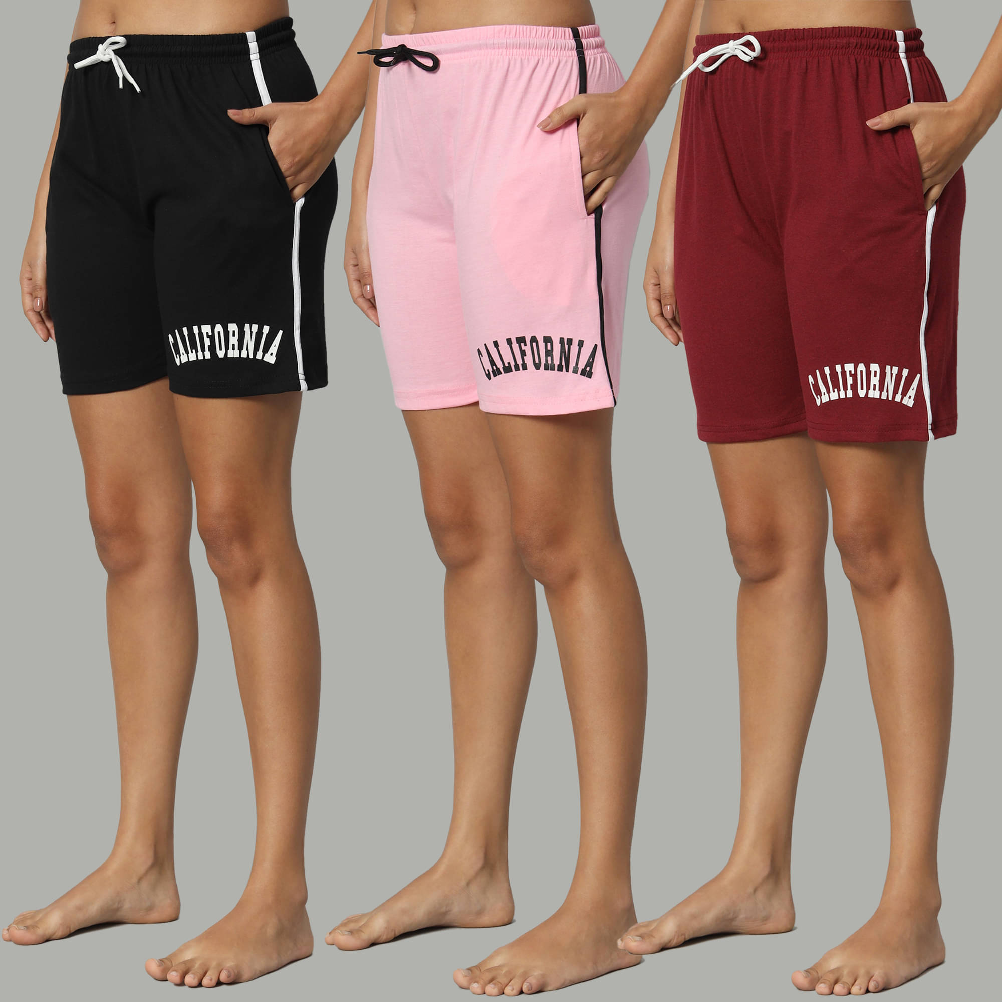     			DUCOHIVE Cotton Blend Bermuda - Multicolor 5 Pack of 3