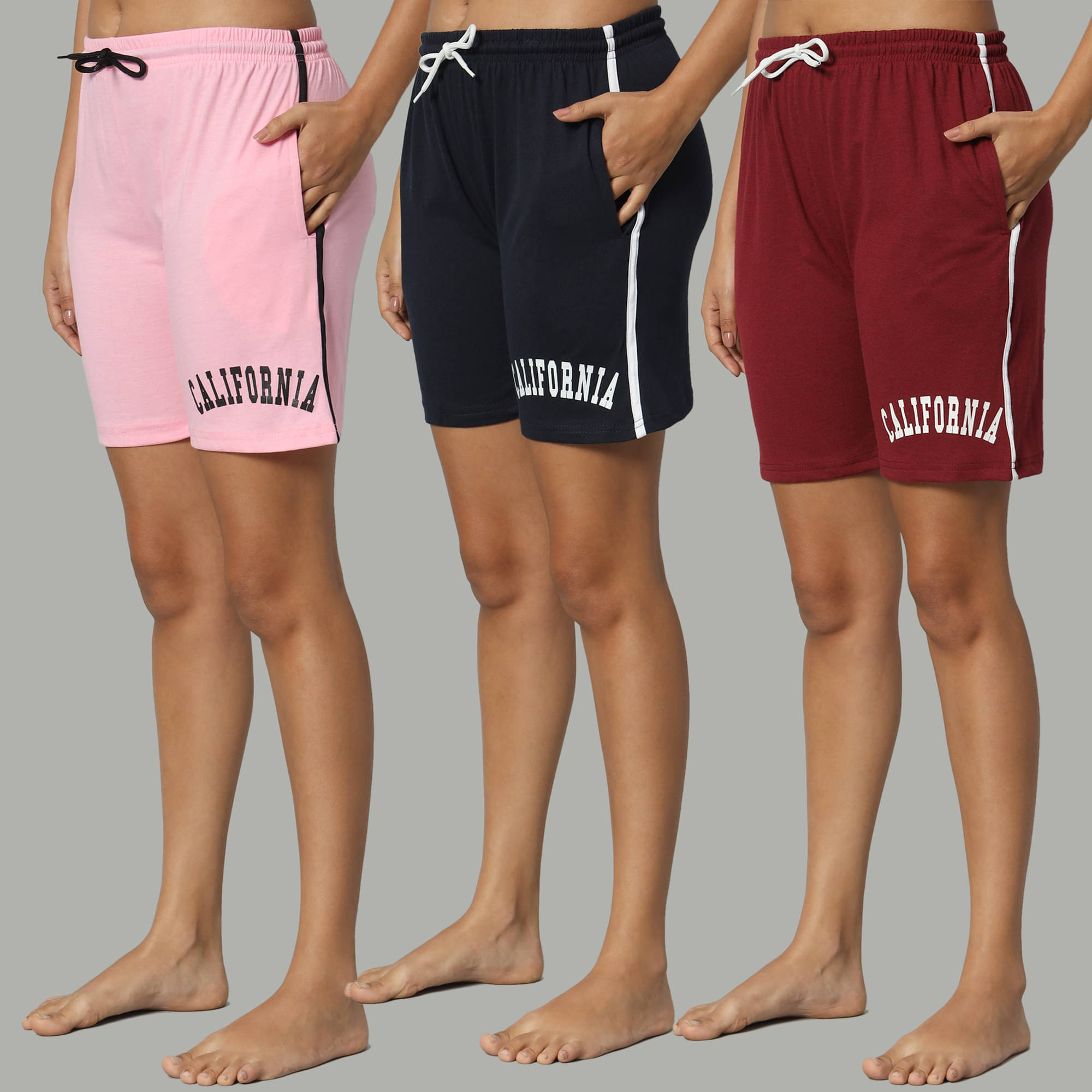     			DUCOHIVE Cotton Blend Bermuda - Multicolor 5 Pack of 3