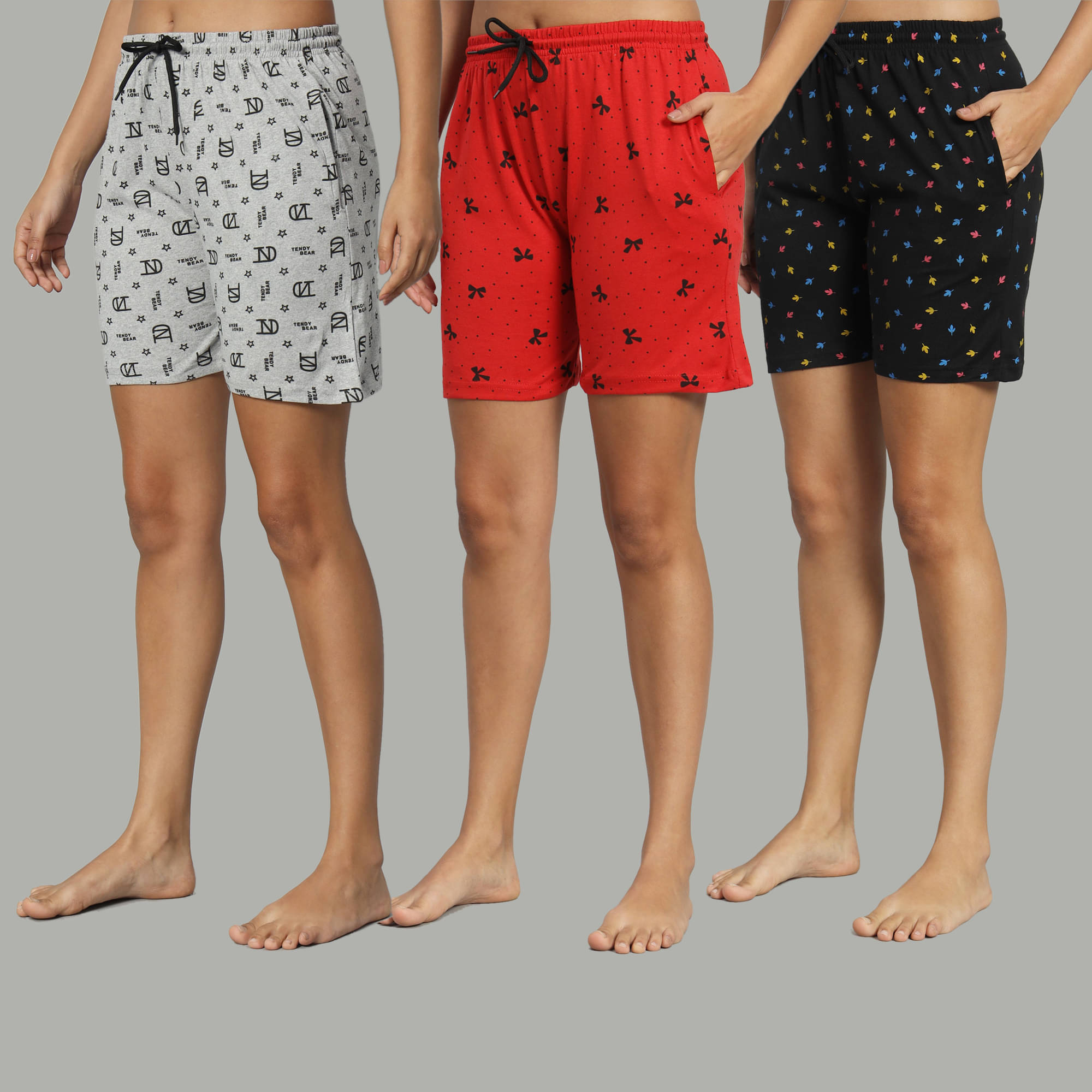     			DUCOHIVE Cotton Blend Bermuda - Multicolor 13 Pack of 3