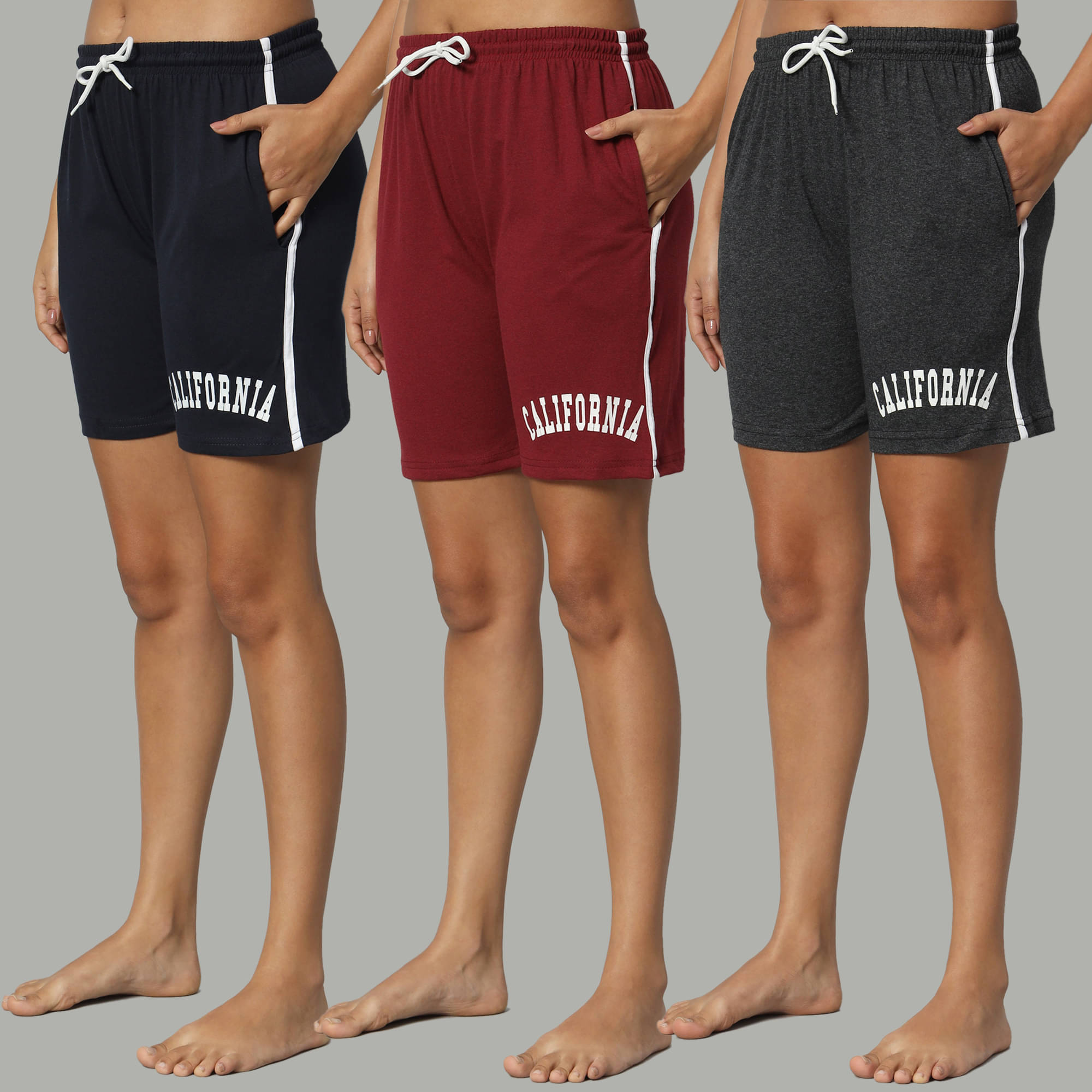     			DUCOHIVE Cotton Blend Bermuda - Multicolor 4 Pack of 3