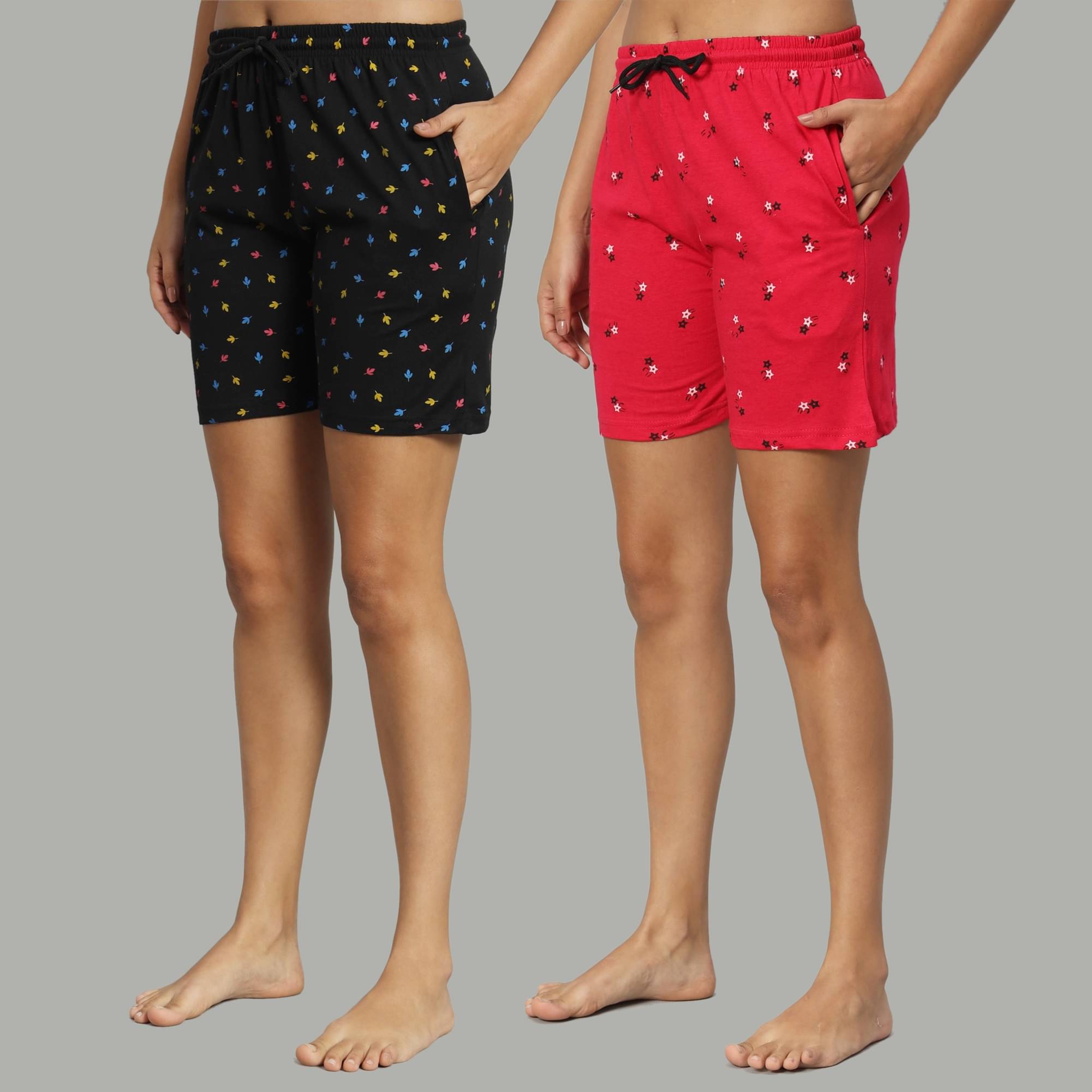     			DUCOHIVE Cotton Blend Bermuda - Multicolor 9 Pack of 2
