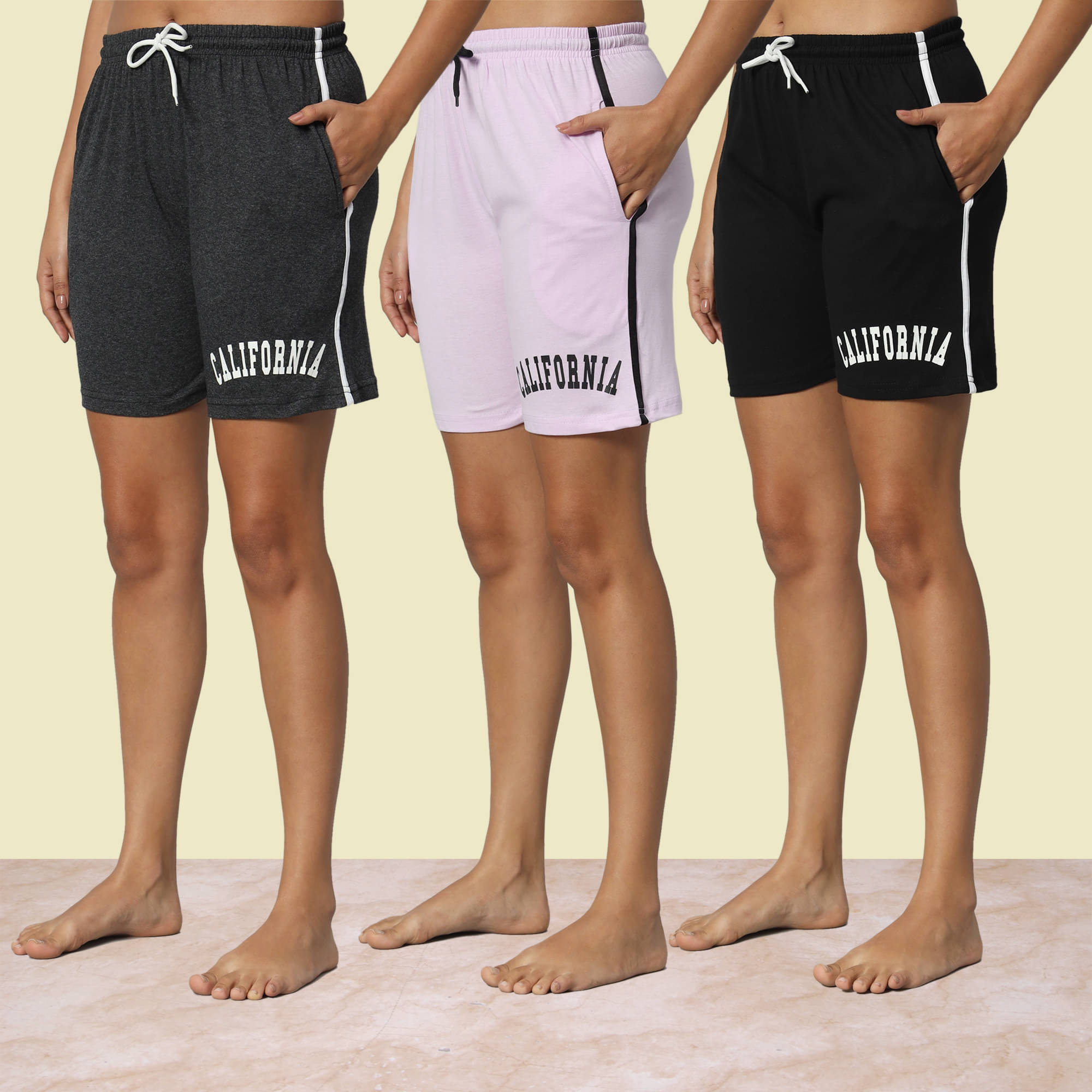     			DUCOHIVE Cotton Blend Bermuda - Multicolor 8 Pack of 3