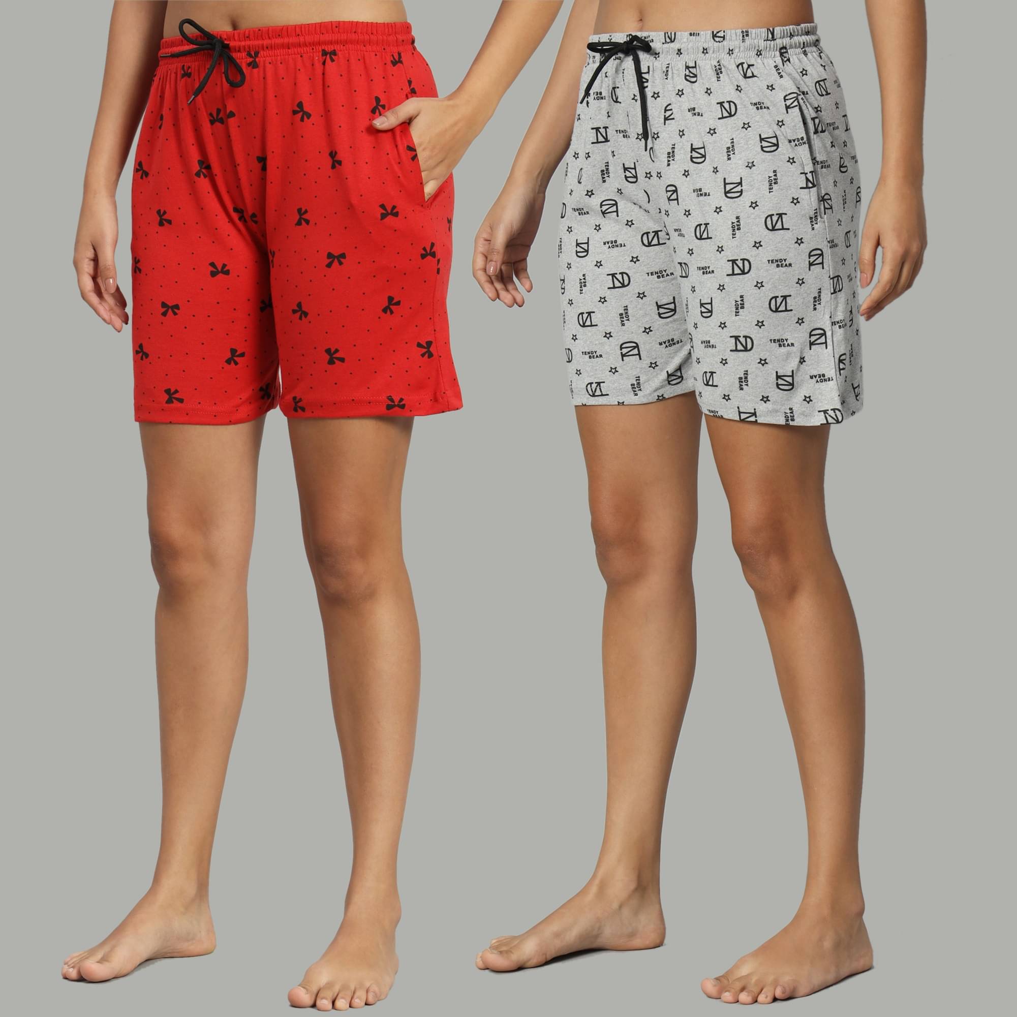     			DUCOHIVE Cotton Blend Bermuda - Multicolor 7 Pack of 2