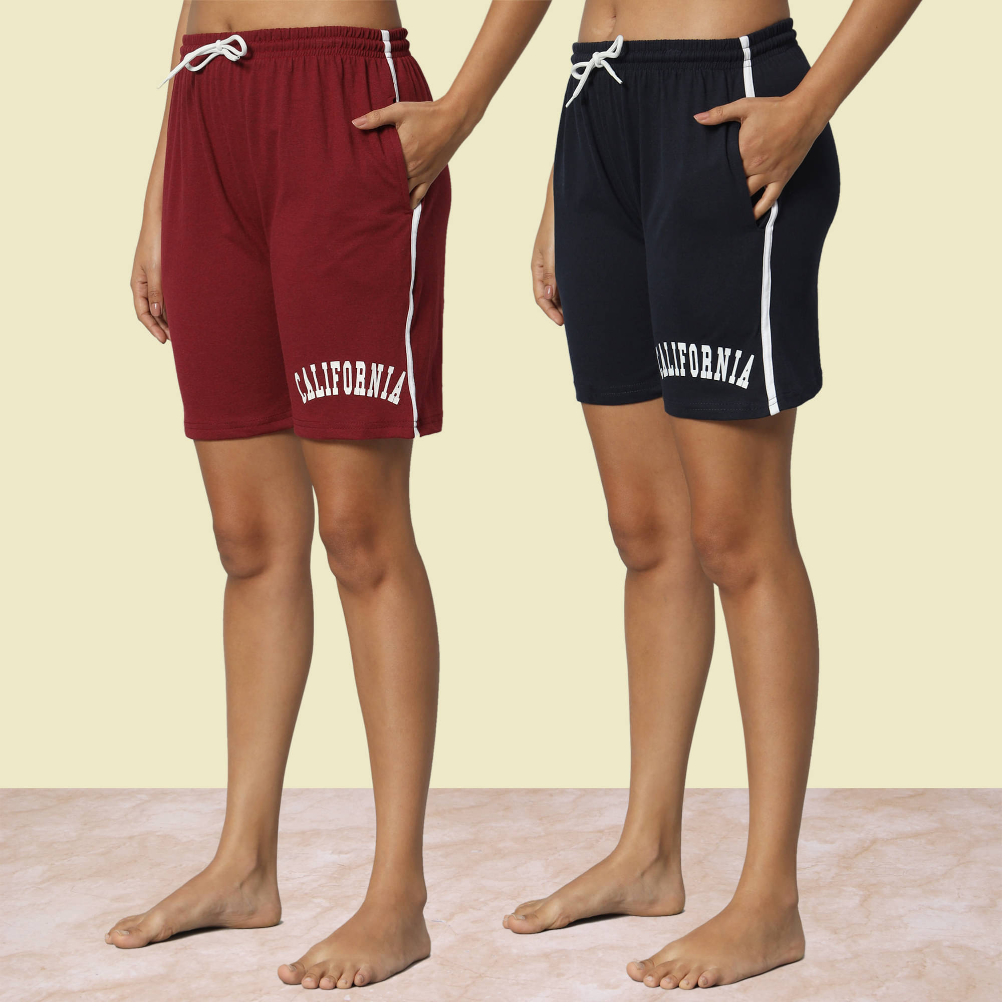     			DUCOHIVE Cotton Blend Bermuda - Multicolor 5 Pack of 2
