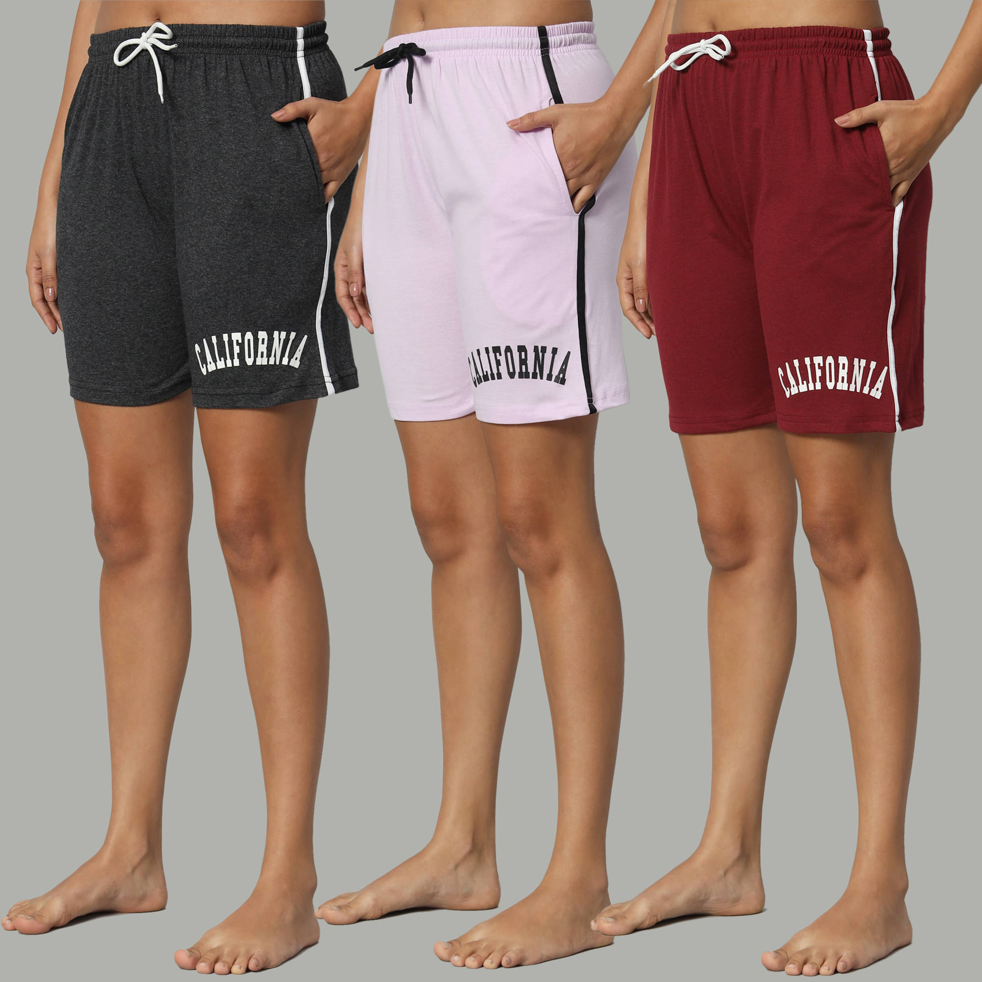     			DUCOHIVE Cotton Blend Bermuda - Multicolor 7 Pack of 3