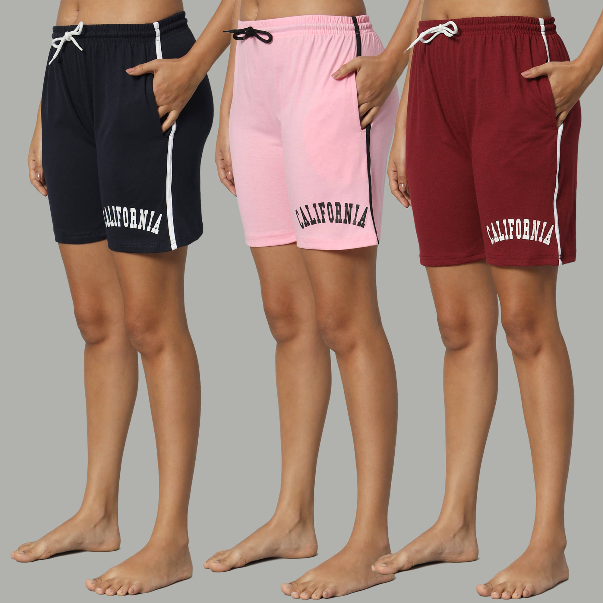     			DUCOHIVE Cotton Blend Bermuda - Multicolor 5 Pack of 3