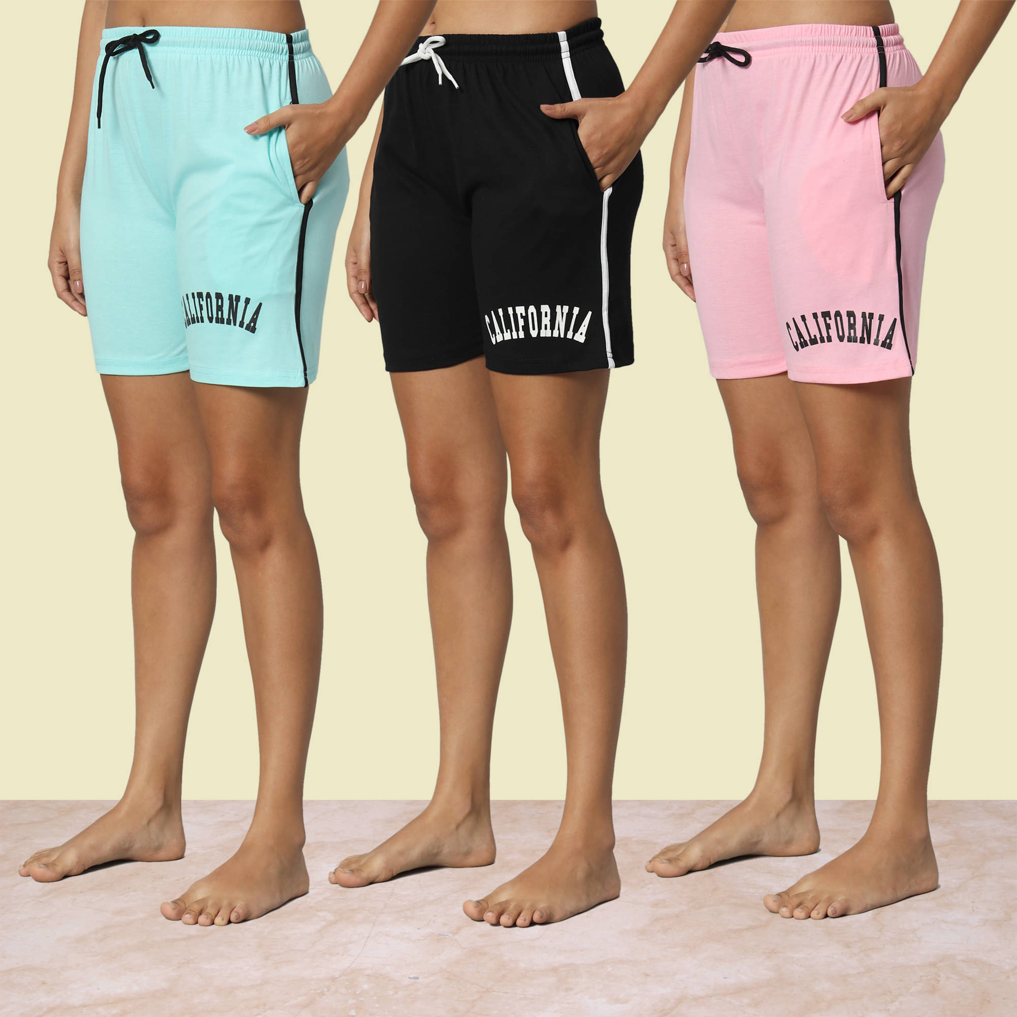     			DUCOHIVE Cotton Blend Bermuda - Multicolor 11 Pack of 3