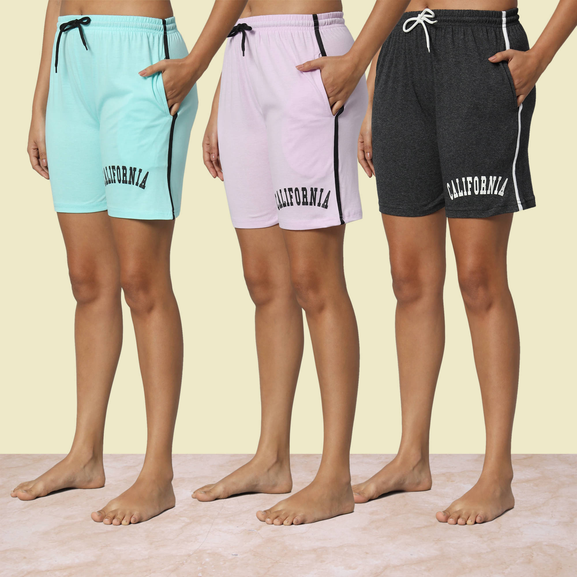     			DUCOHIVE Cotton Blend Bermuda - Multicolor 5 Pack of 3