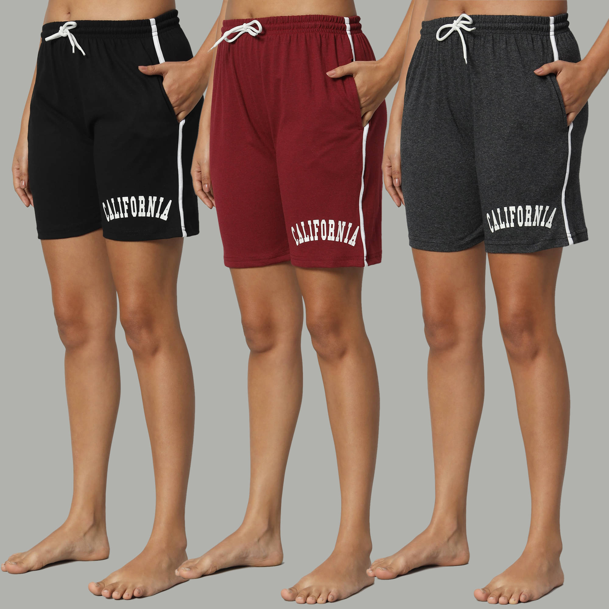     			DUCOHIVE Cotton Blend Bermuda - Multicolor 5 Pack of 3