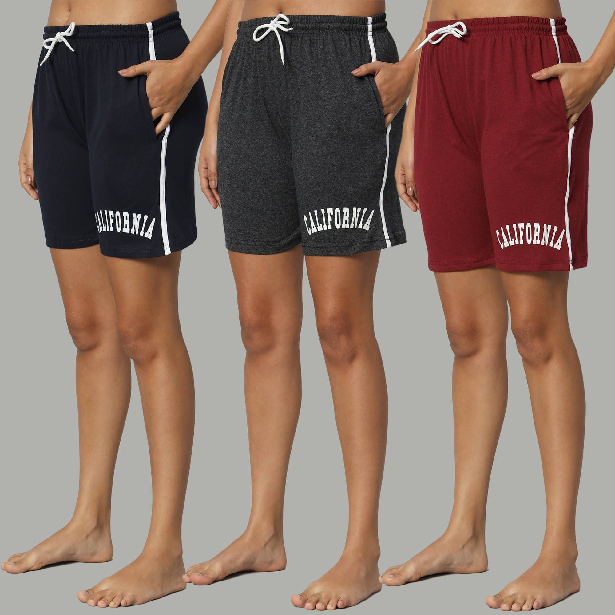     			DUCOHIVE Cotton Blend Bermuda - Multicolor 9 Pack of 3