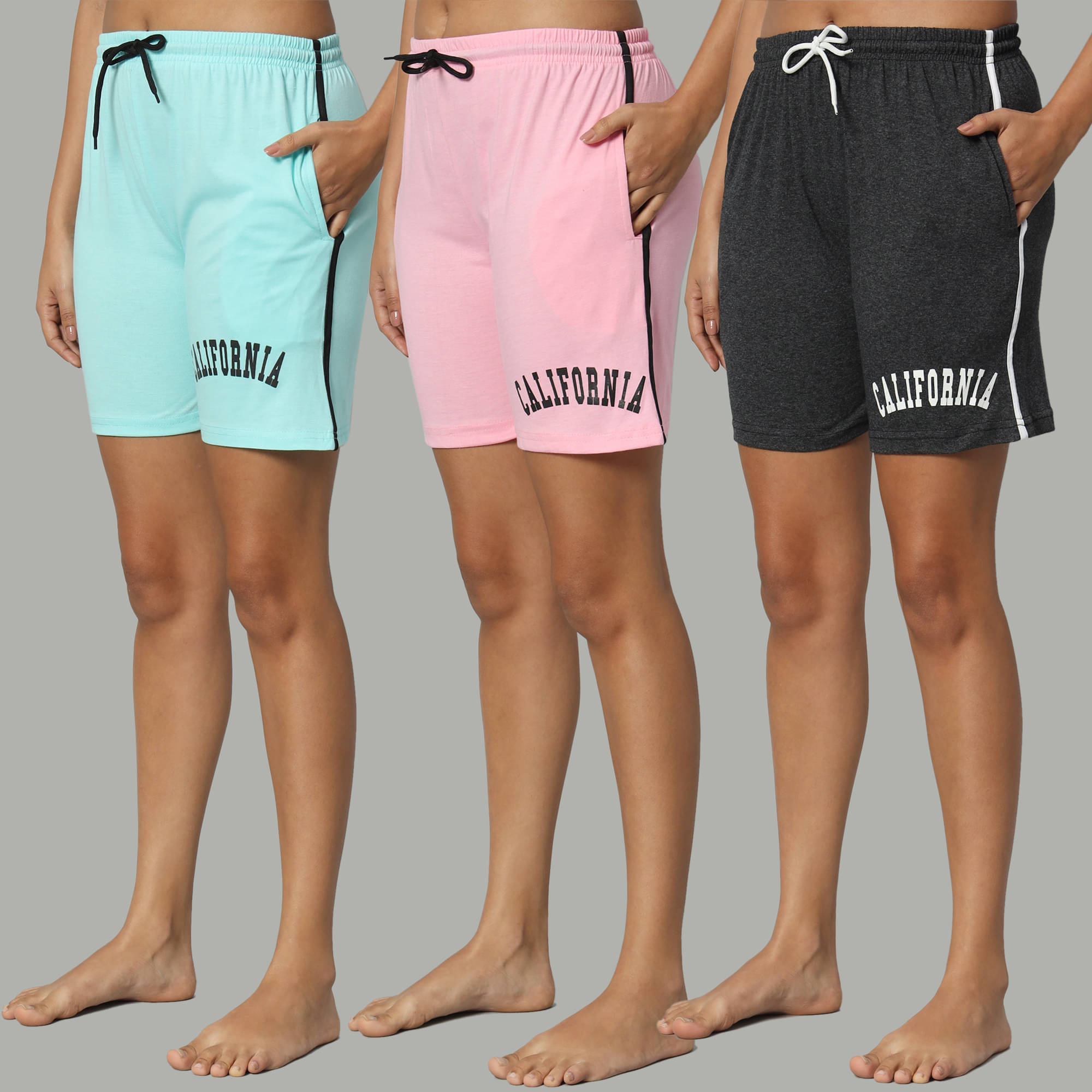     			DUCOHIVE Cotton Blend Bermuda - Multicolor 5 Pack of 3
