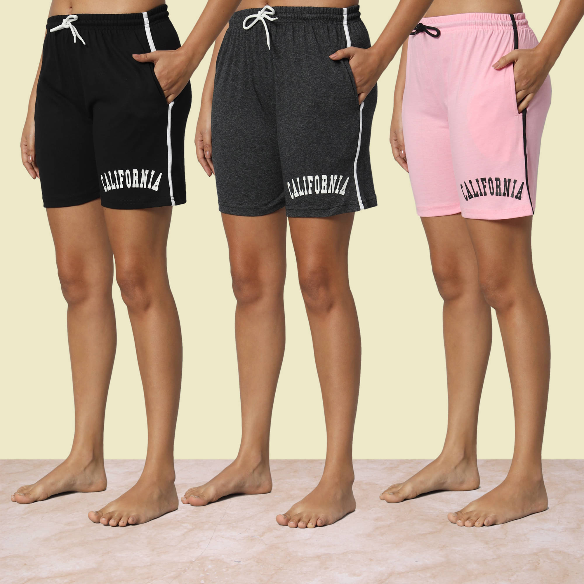     			DUCOHIVE Cotton Blend Bermuda - Multicolor 10 Pack of 3