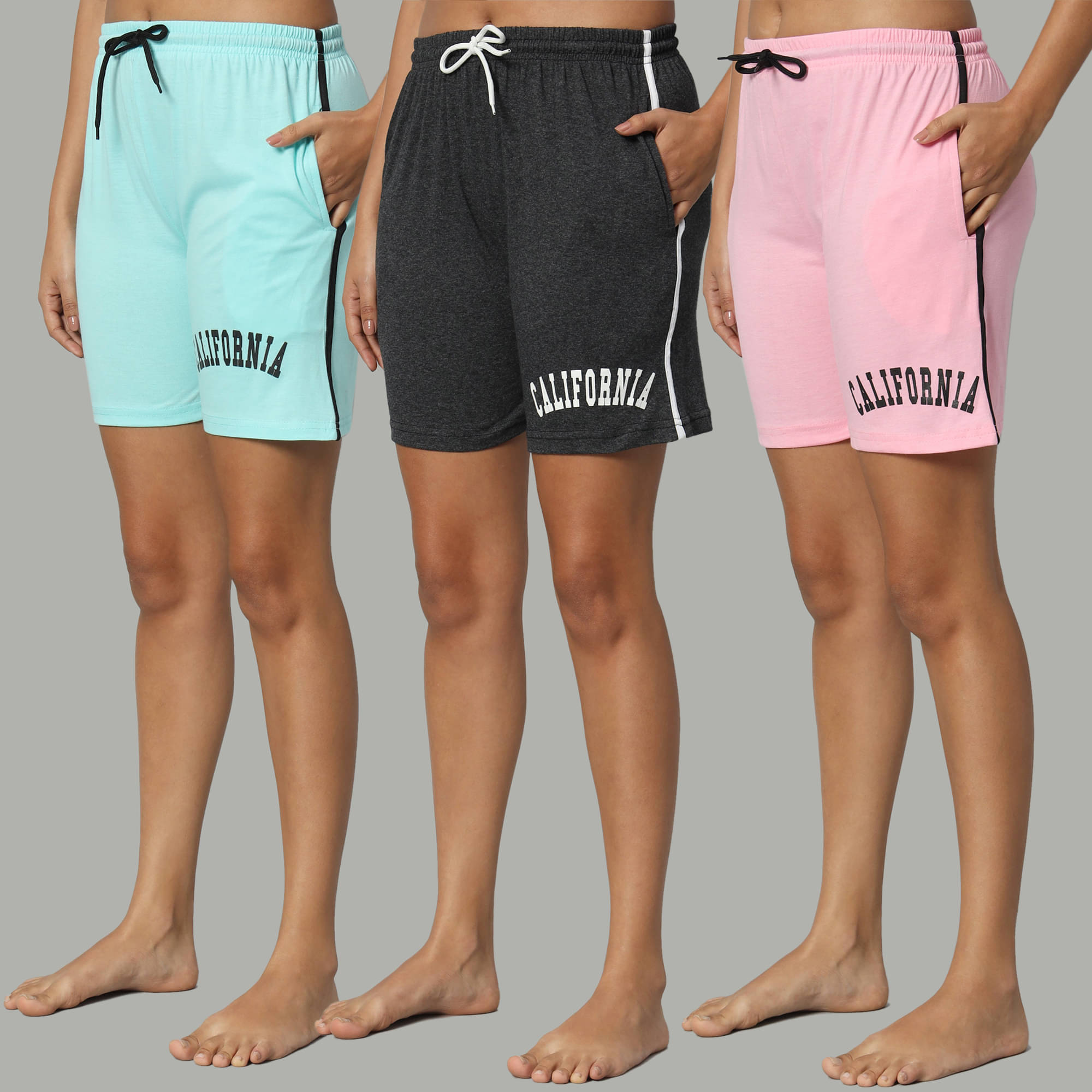     			DUCOHIVE Cotton Blend Bermuda - Multicolor 11 Pack of 3