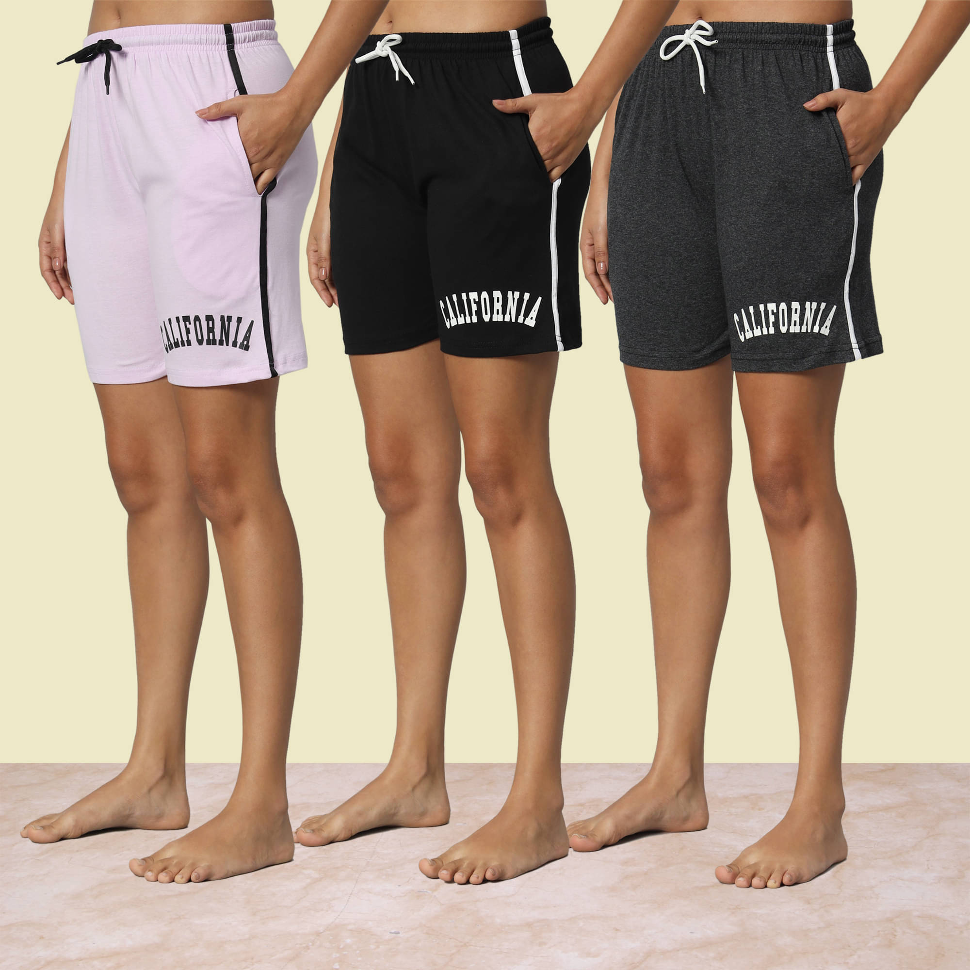     			DUCOHIVE Cotton Blend Bermuda - Multicolor 10 Pack of 3