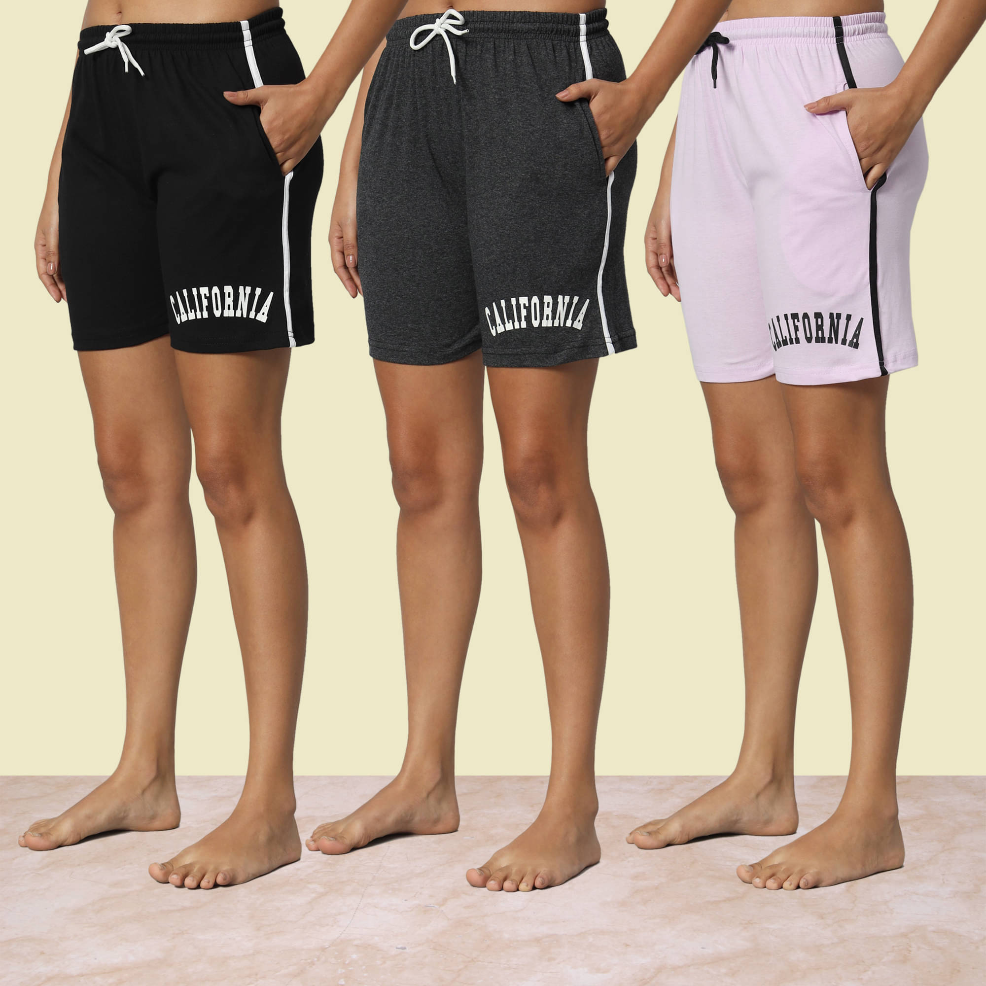     			DUCOHIVE Cotton Blend Bermuda - Multicolor 9 Pack of 3