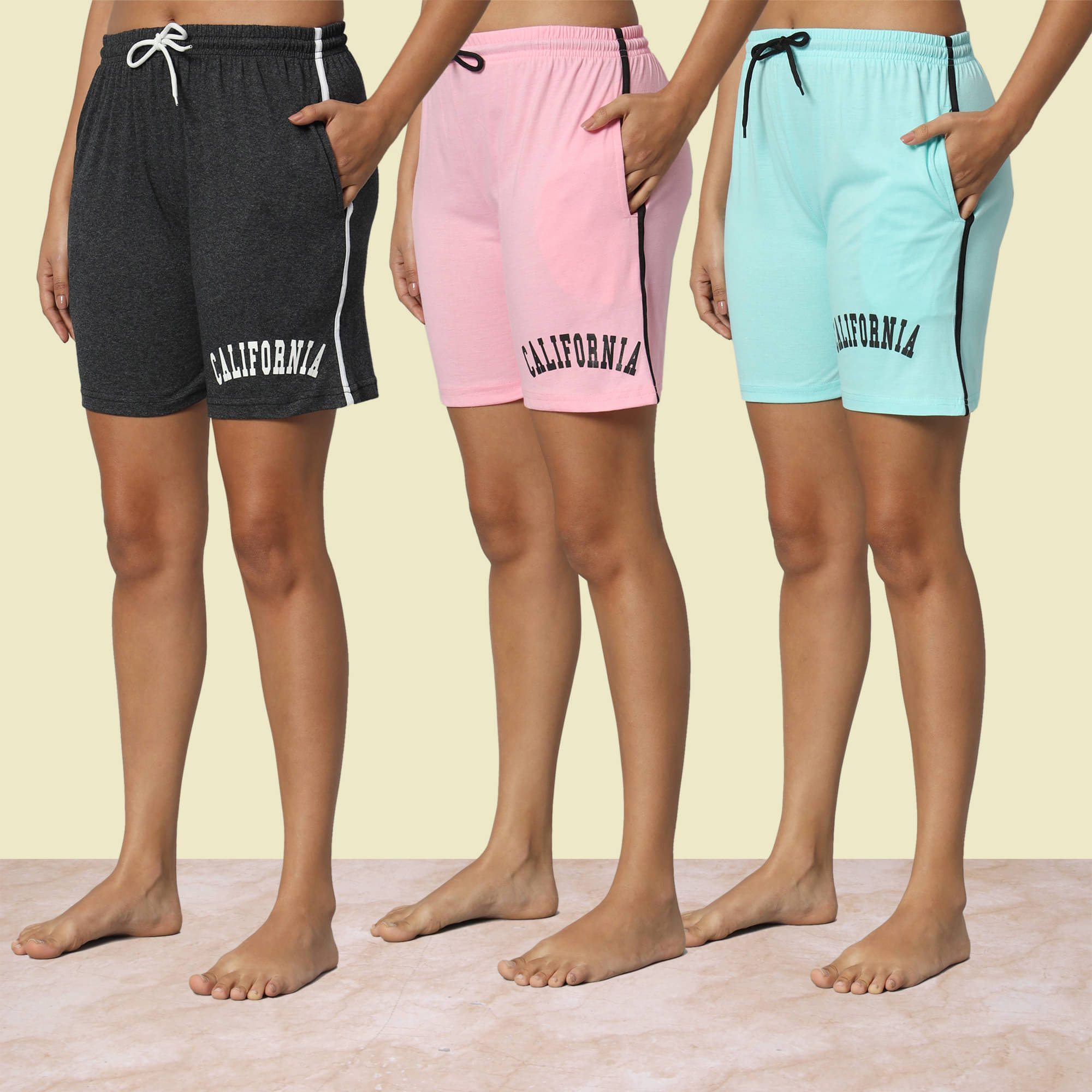     			DUCOHIVE Cotton Blend Bermuda - Multicolor 14 Pack of 3