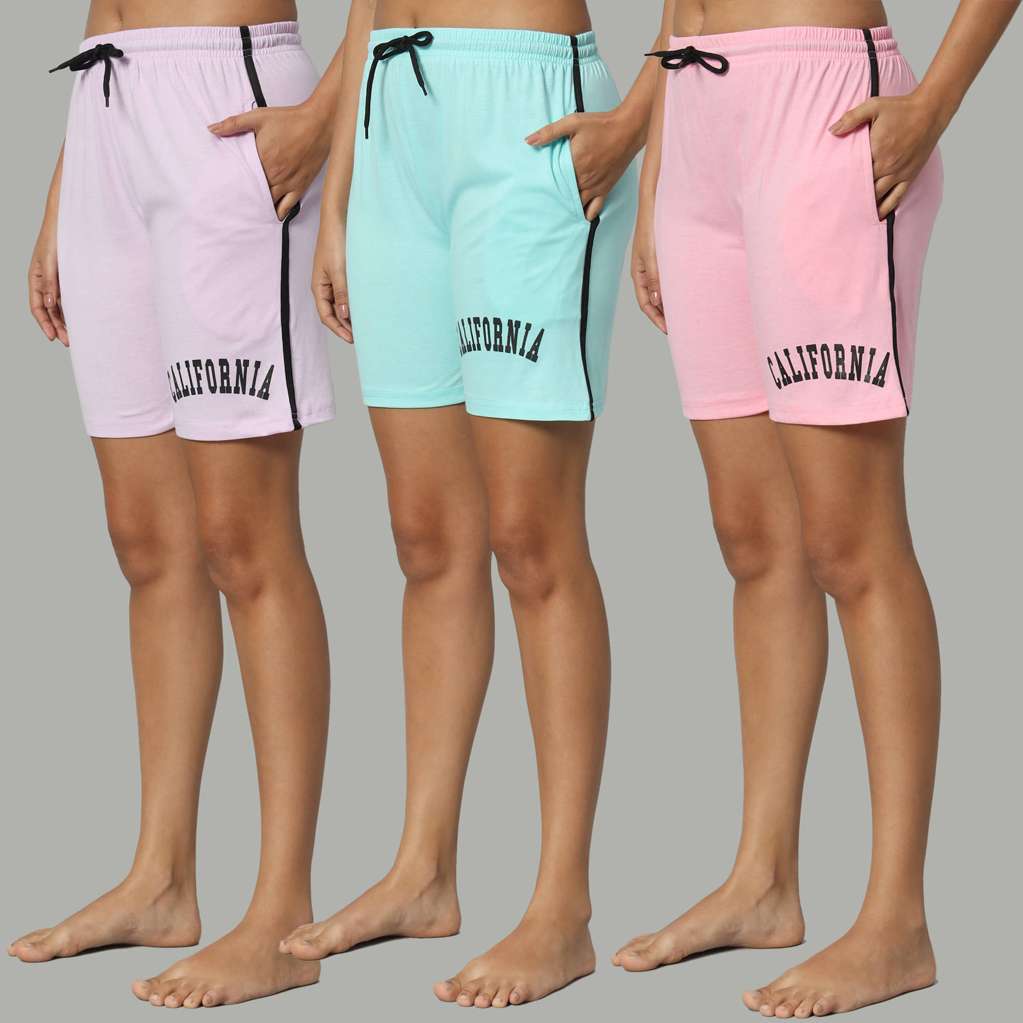     			DUCOHIVE Cotton Blend Bermuda - Multicolor 11 Pack of 3